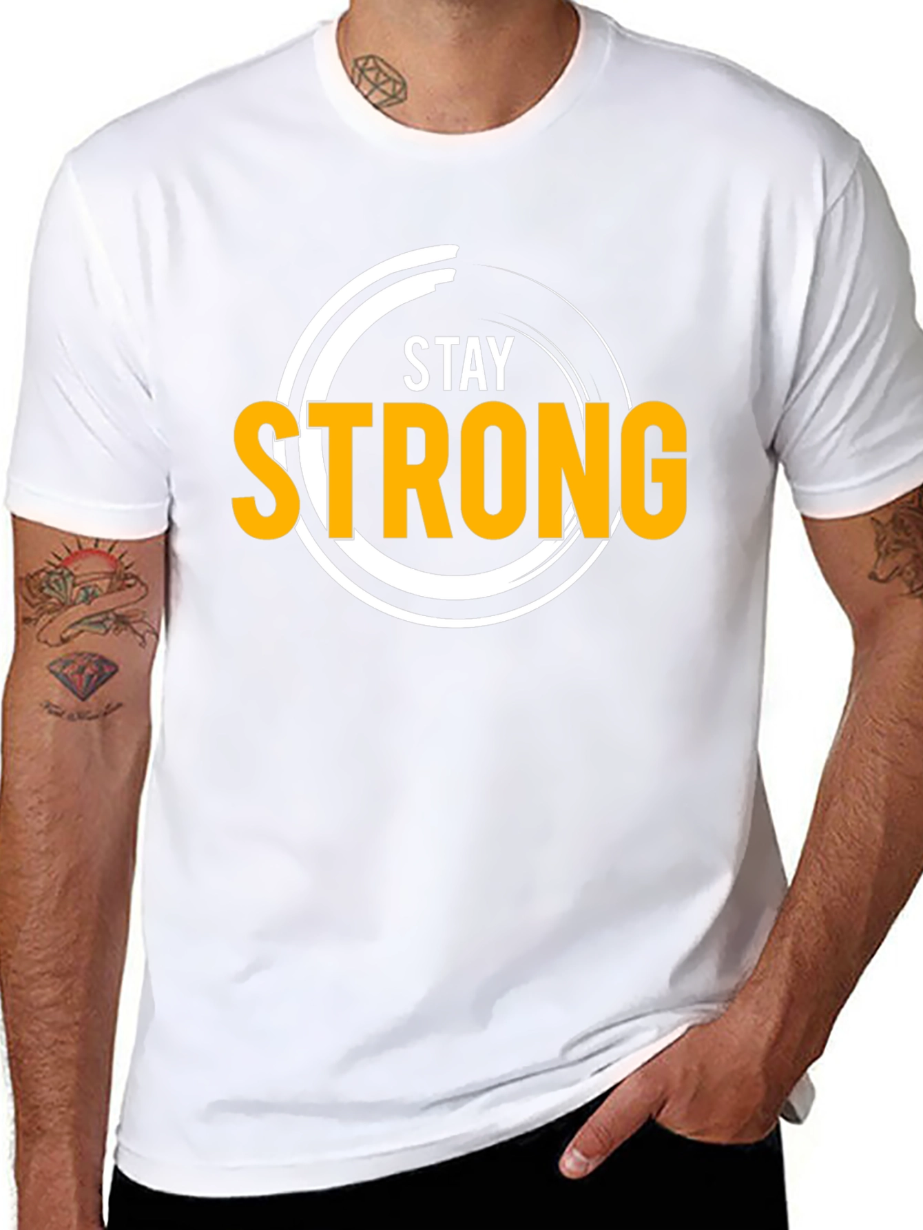 Stay Strong Graphic Tee - Black