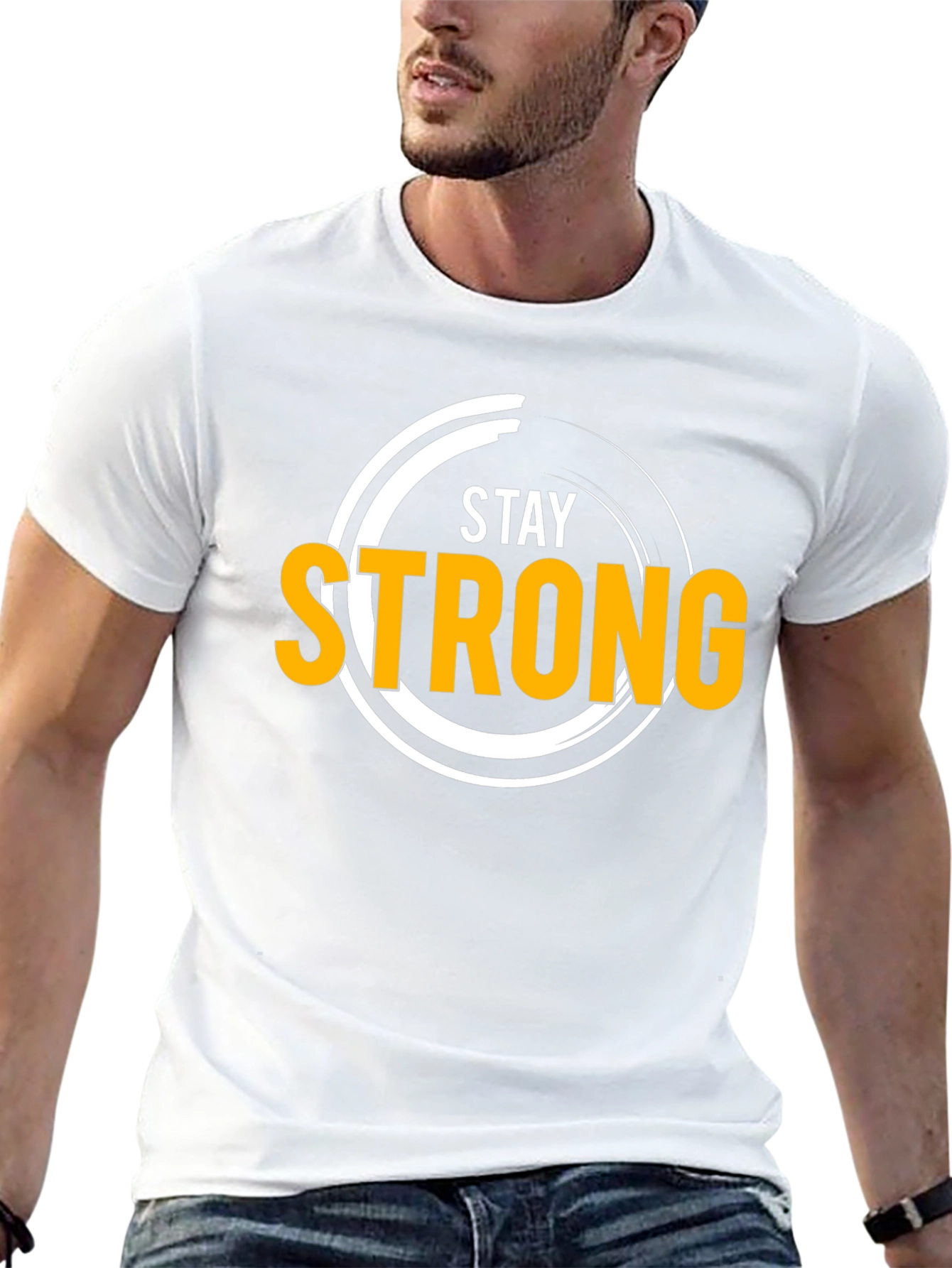 Stay Strong Graphic Tee - Black