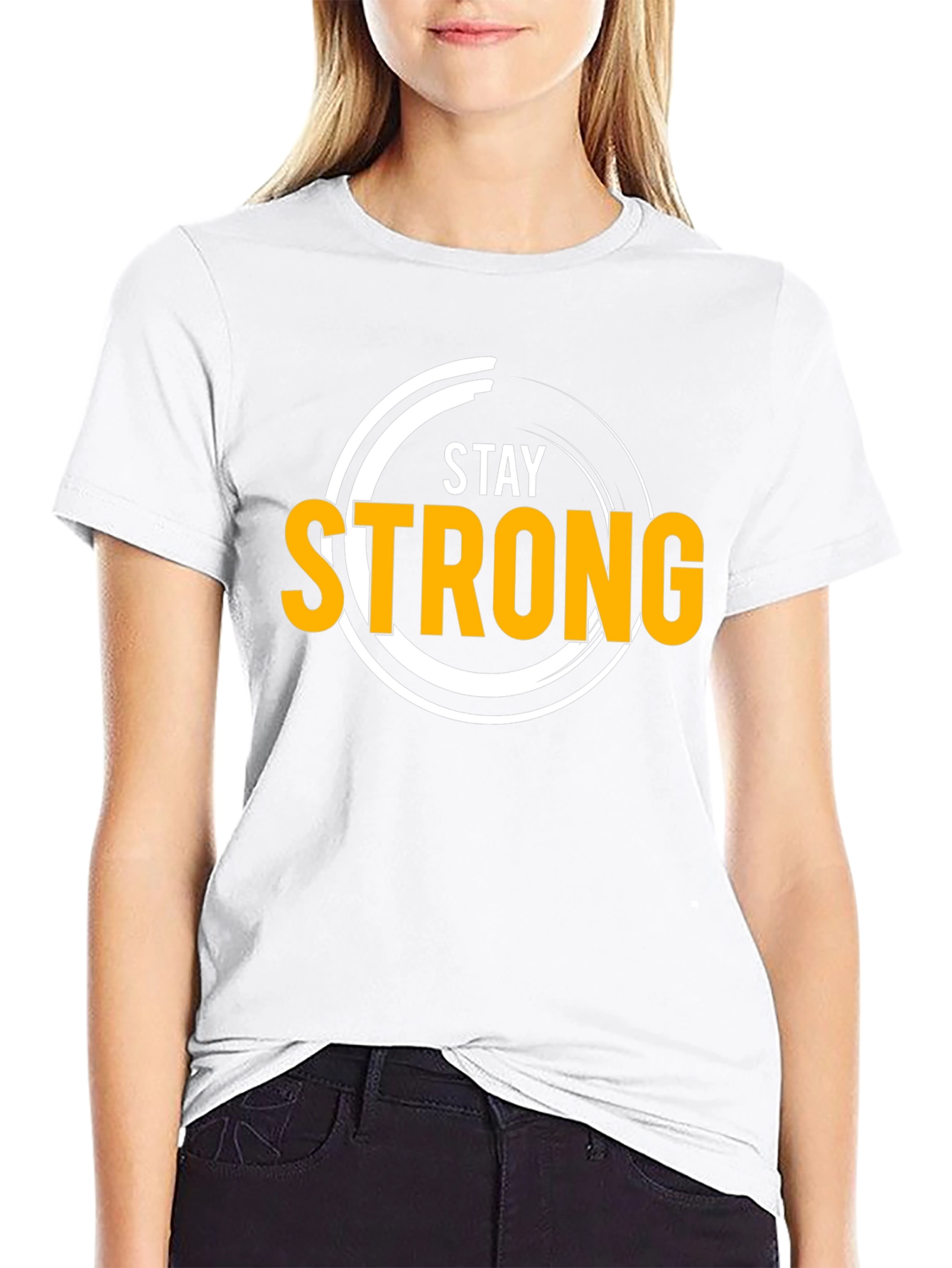 Stay Strong Graphic Tee - Black