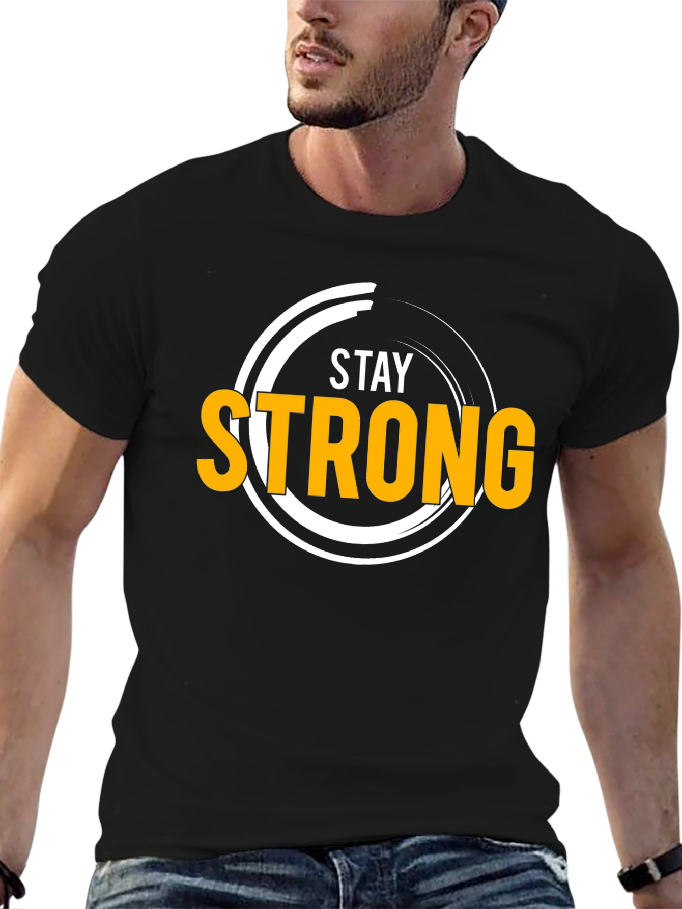 Stay Strong Graphic Tee - Black