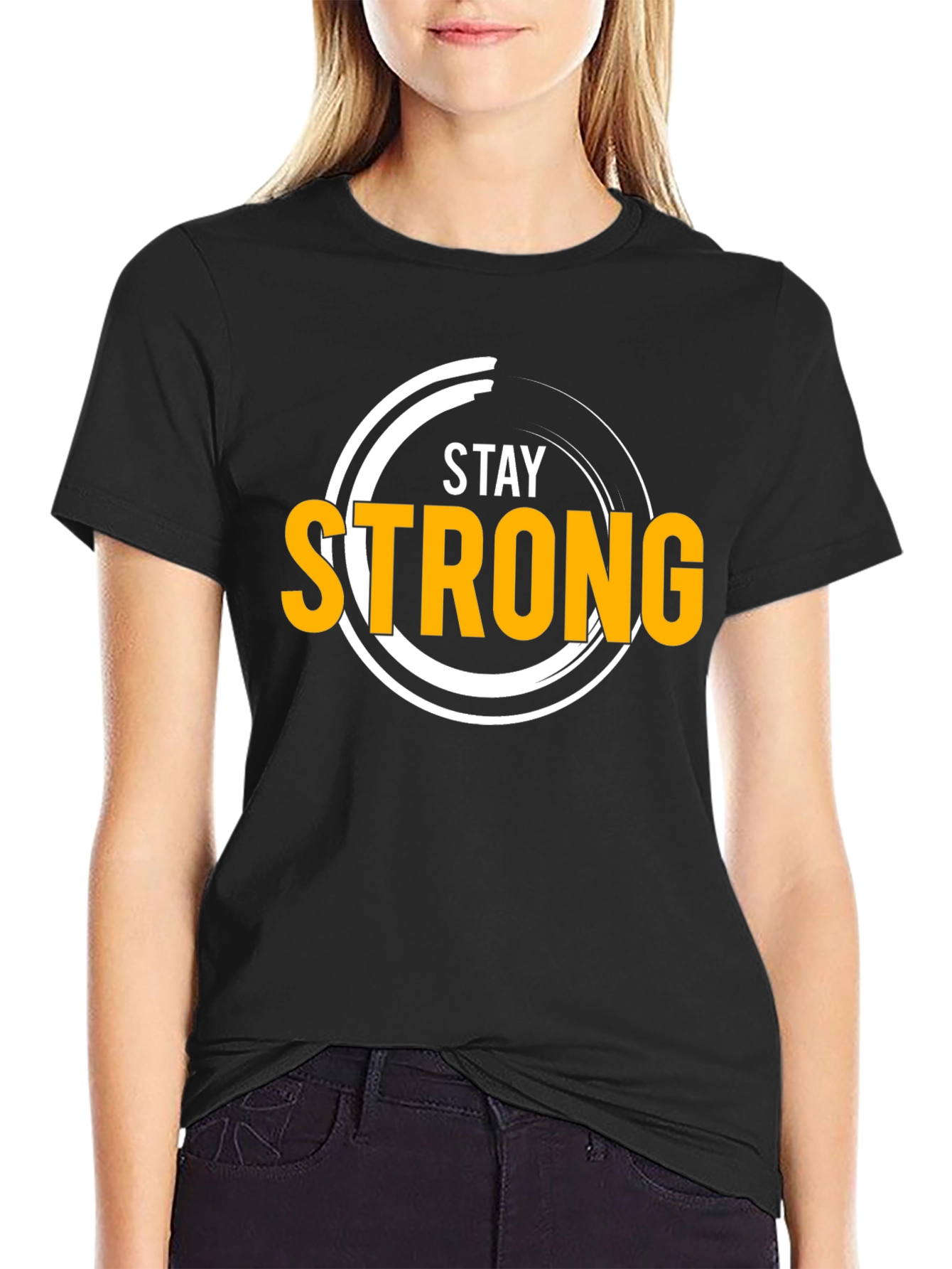 Stay Strong Graphic Tee - Black