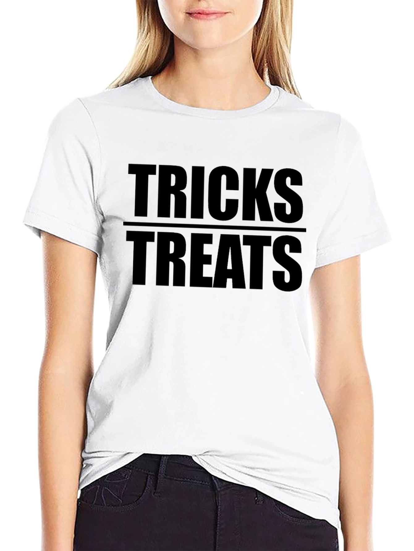 Tricks or Treats Black Graphic T-Shirt
