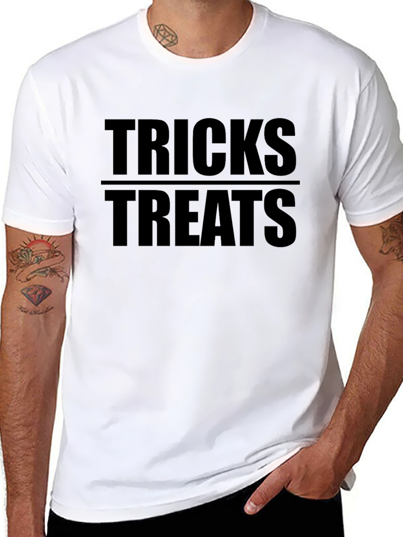 Tricks or Treats Black Graphic T-Shirt