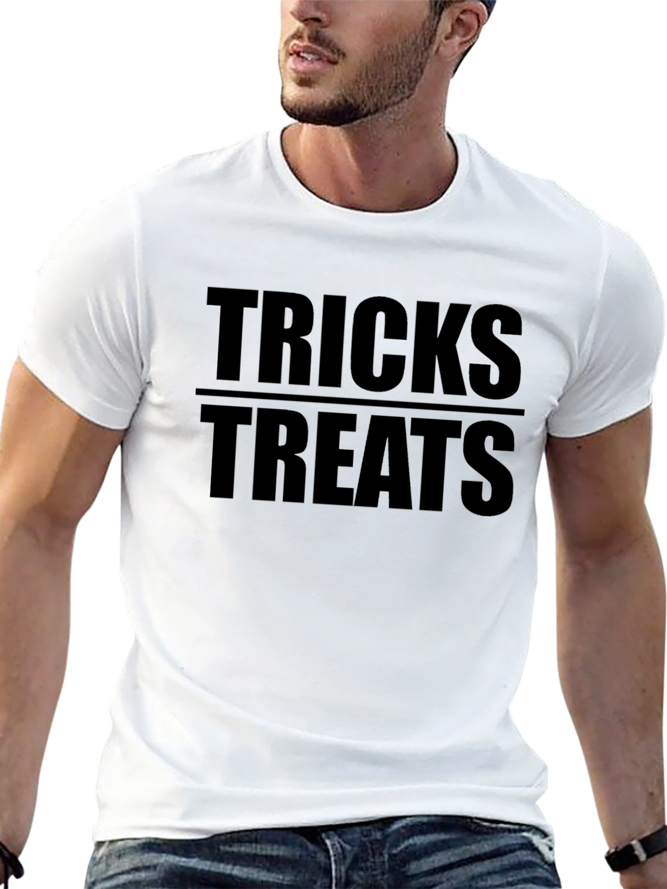 Tricks or Treats Black Graphic T-Shirt