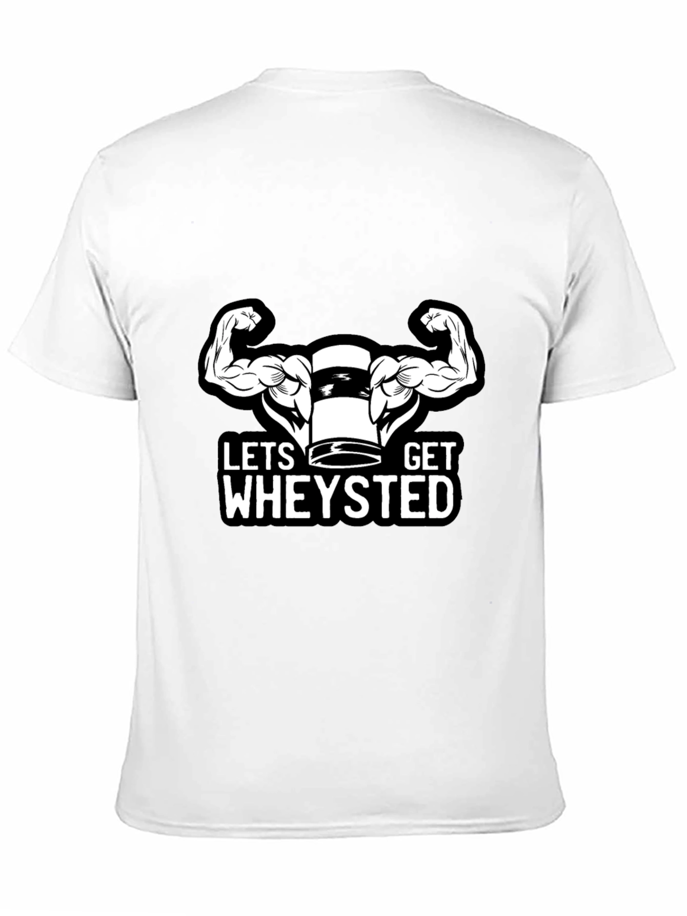 Lets Get Wheysted Black T-Shirt Gym Workout