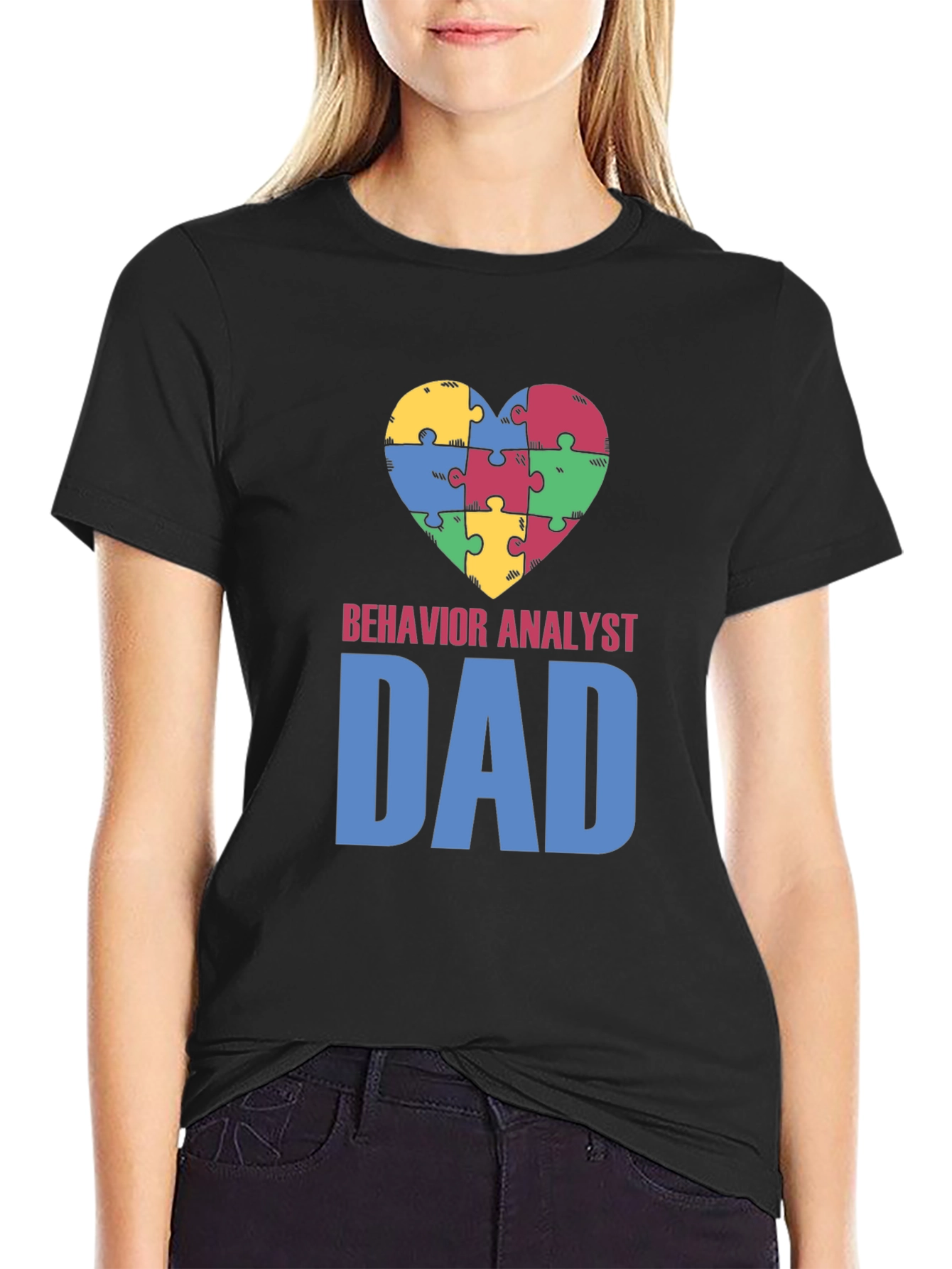 Behavior Analyst Dad Autism Awareness T-Shirt