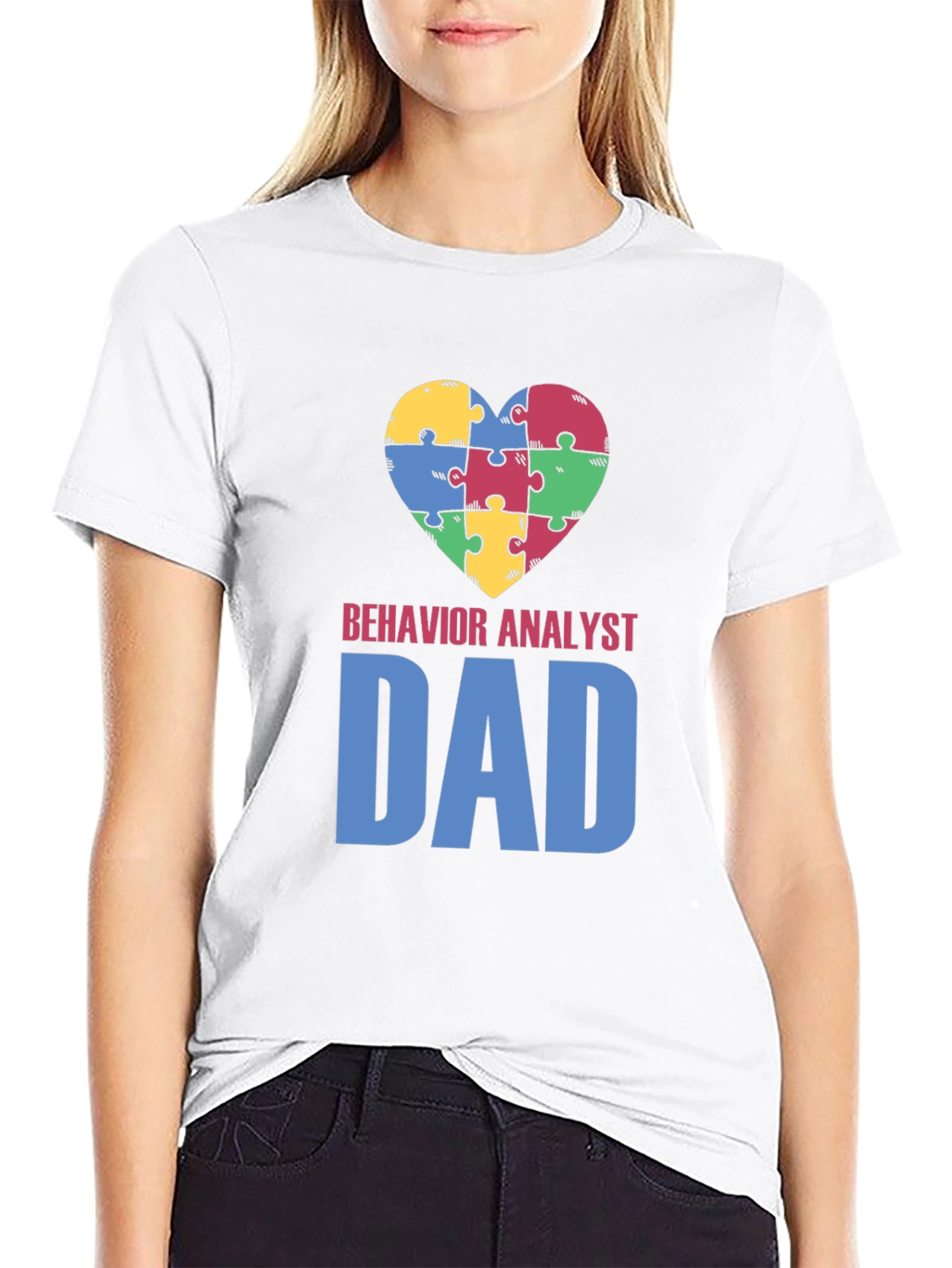 Behavior Analyst Dad Autism Awareness T-Shirt