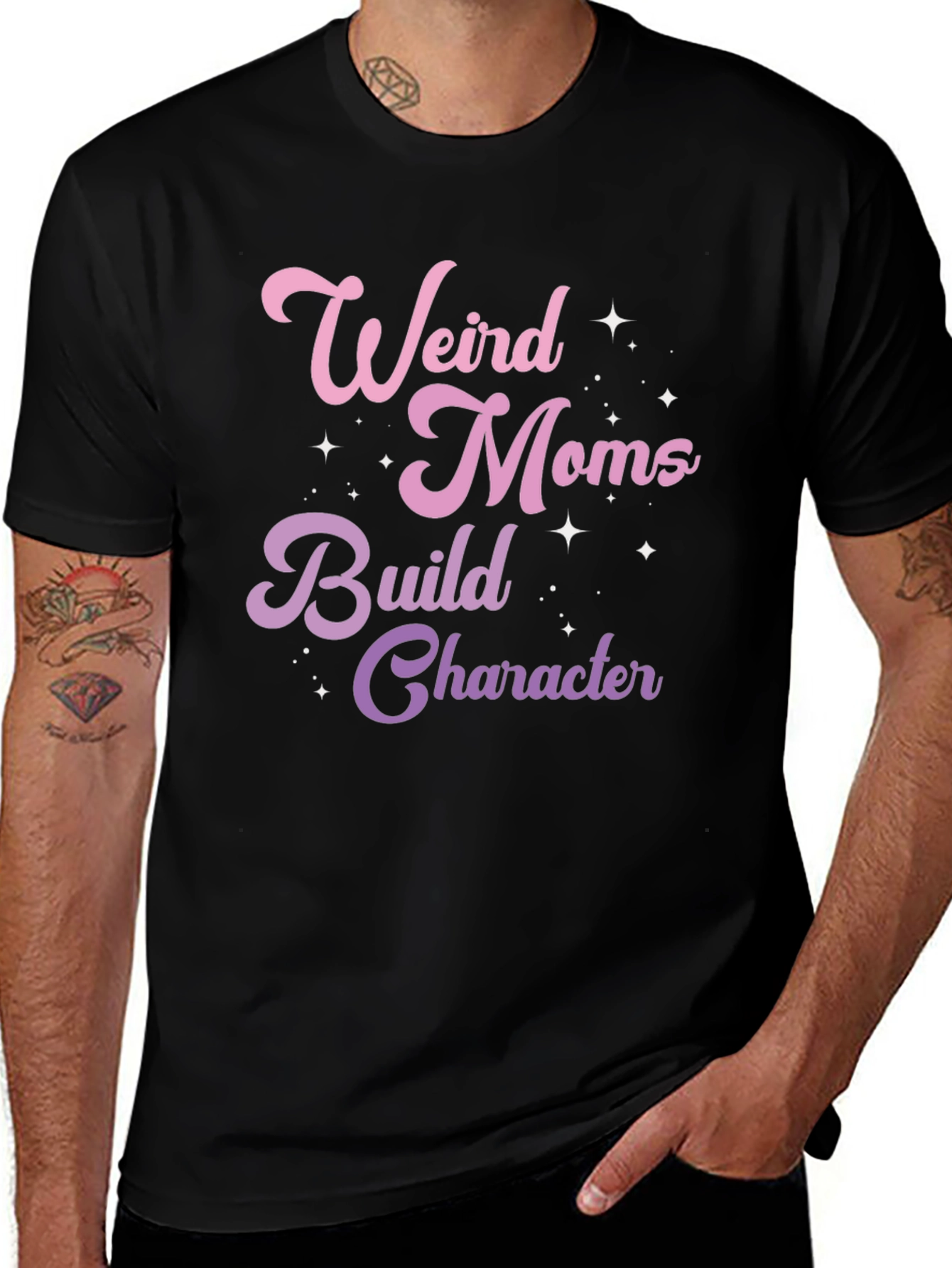 Weird Moms Build Character Graphic T-Shirt