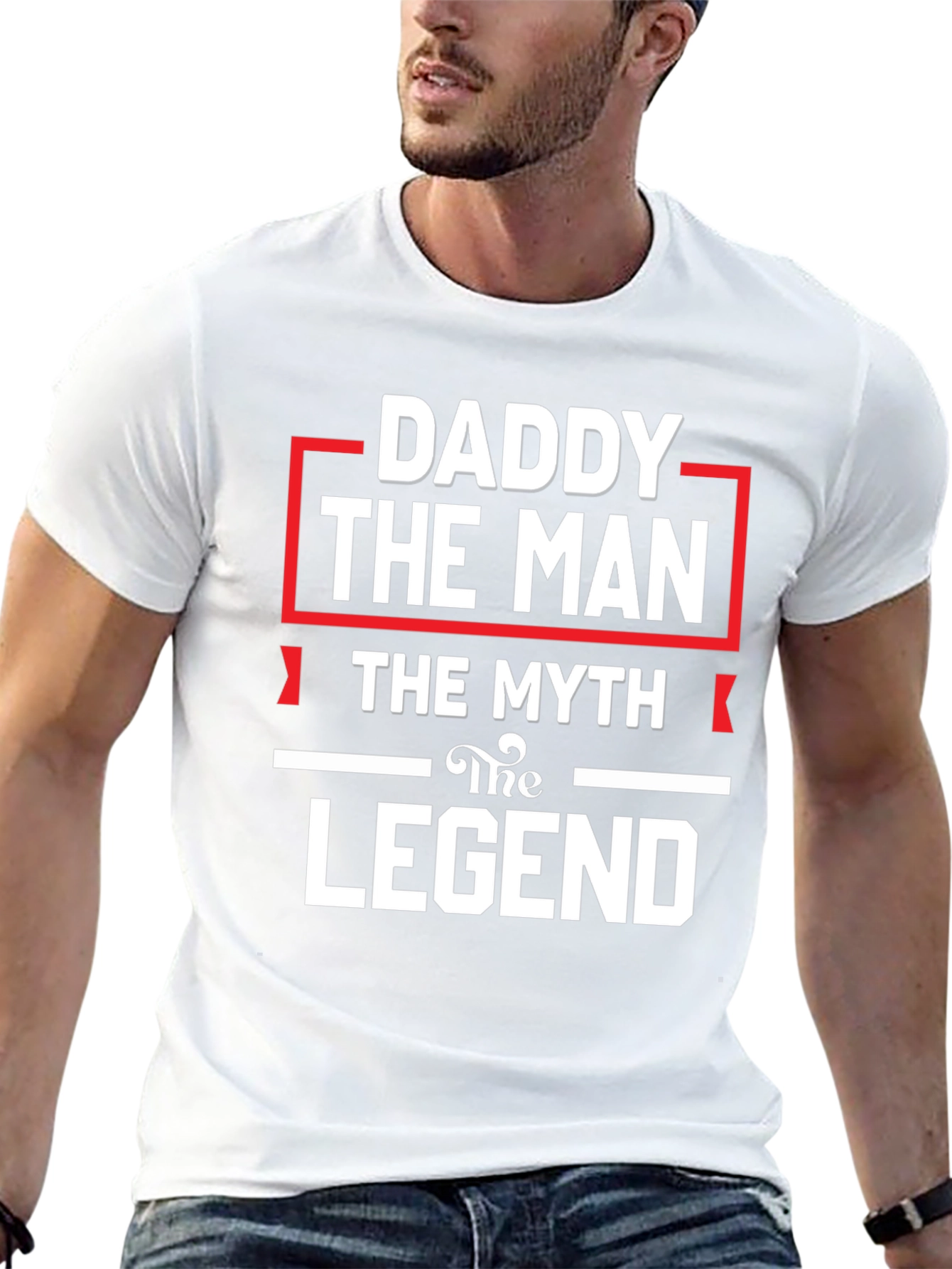 Daddy The Man The Myth The Legend Black T-Shirt