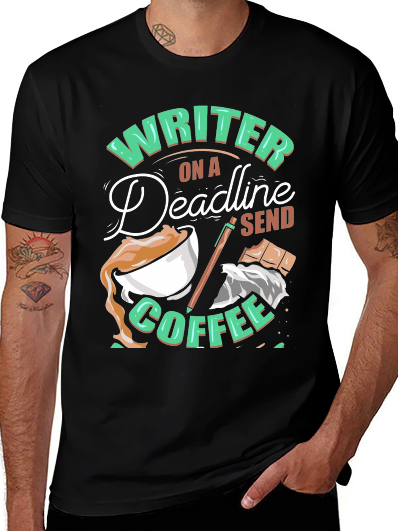 Writer On A Deadline Coffee T-Shirt