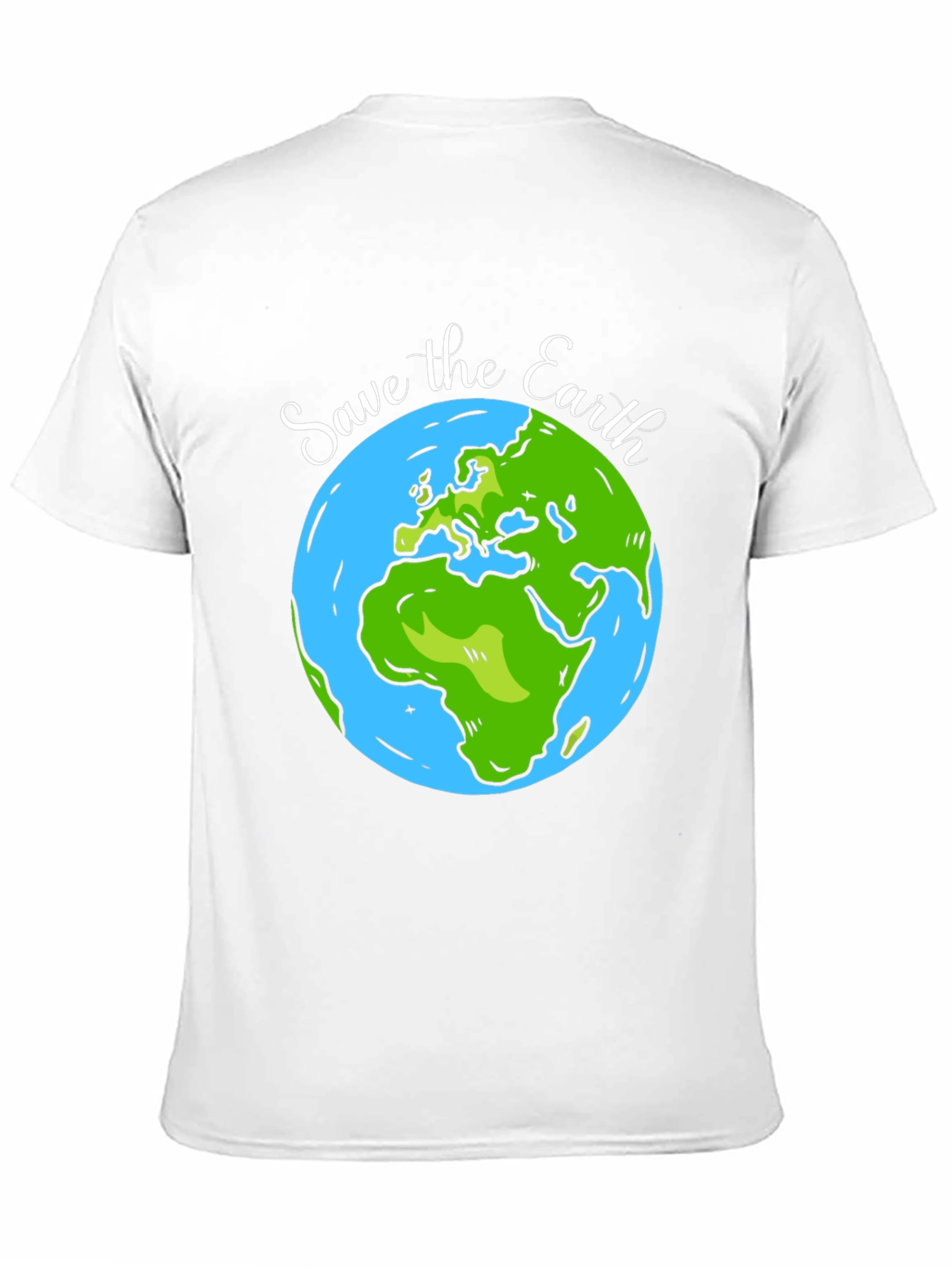 Save the Earth Graphic Print Black T-Shirt
