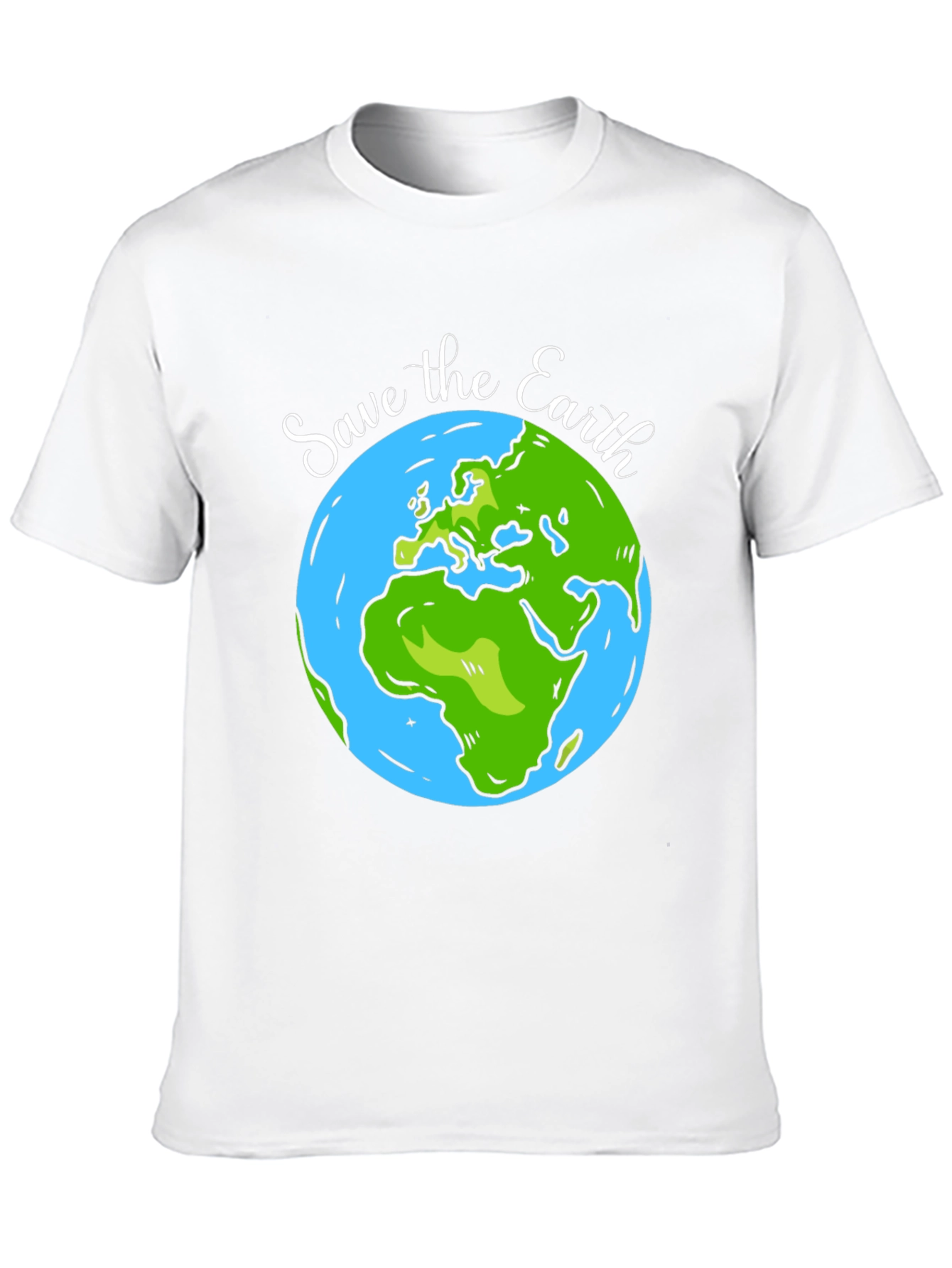Save the Earth Graphic Print Black T-Shirt