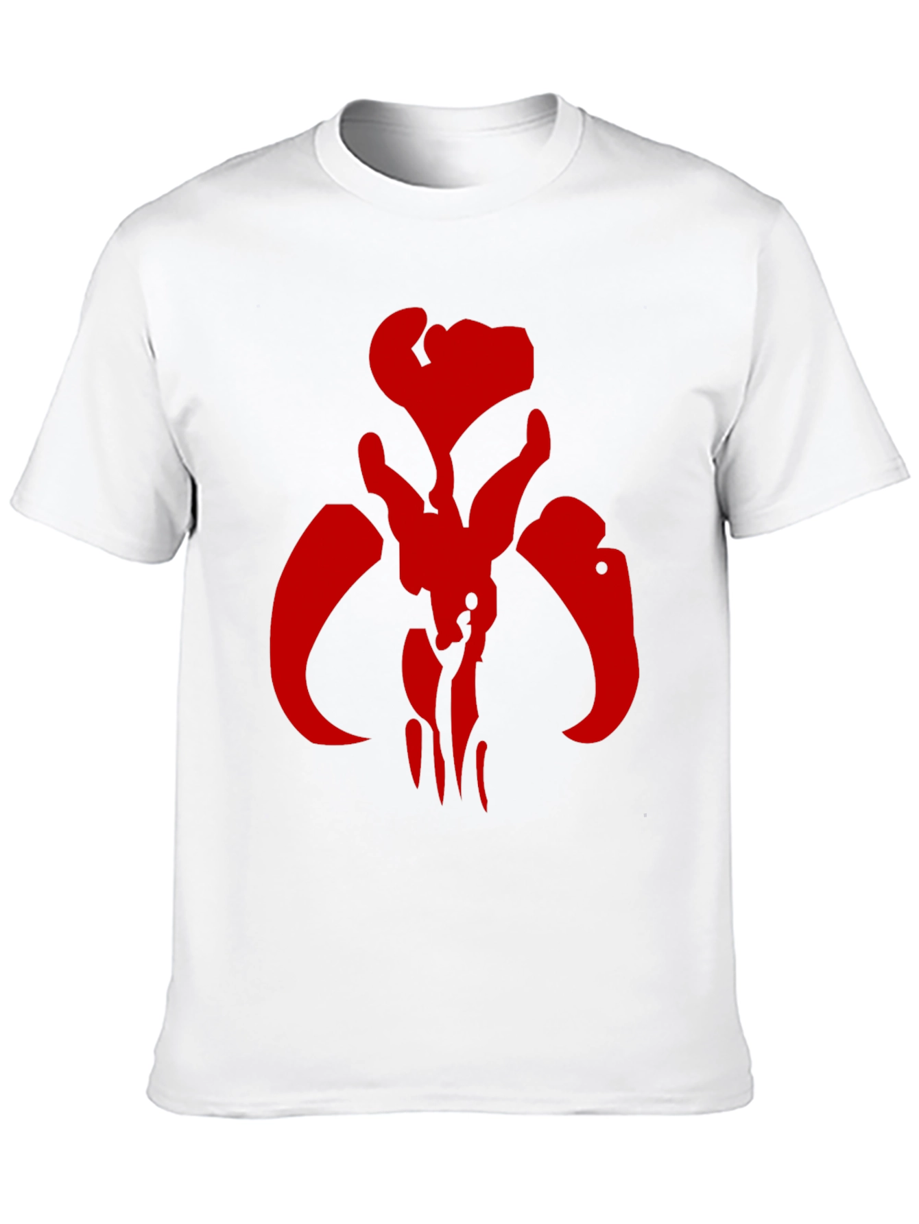 Red Mandalorian Symbol Black T-Shirt