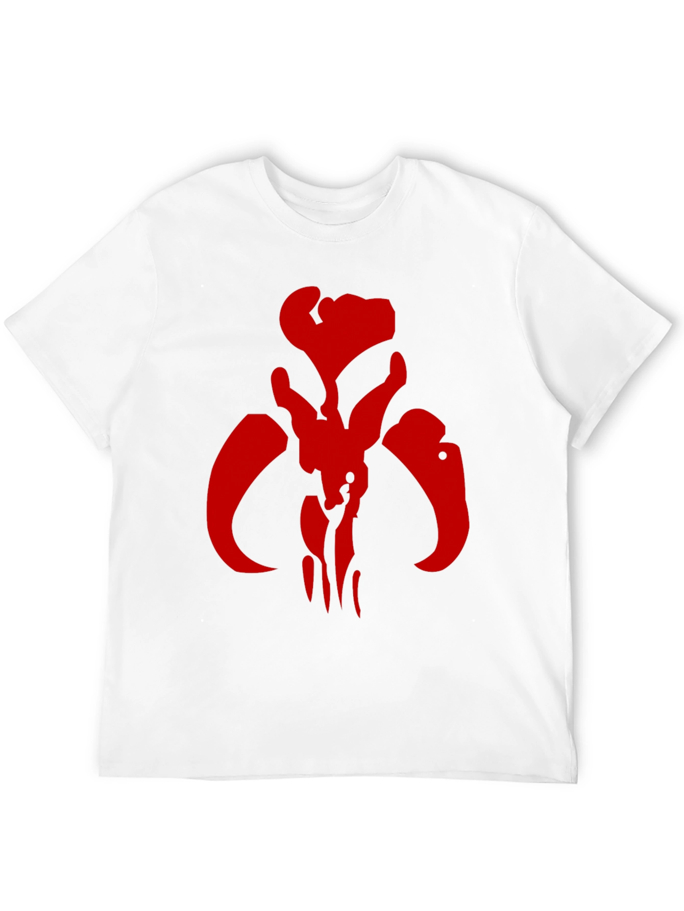Red Mandalorian Symbol Black T-Shirt