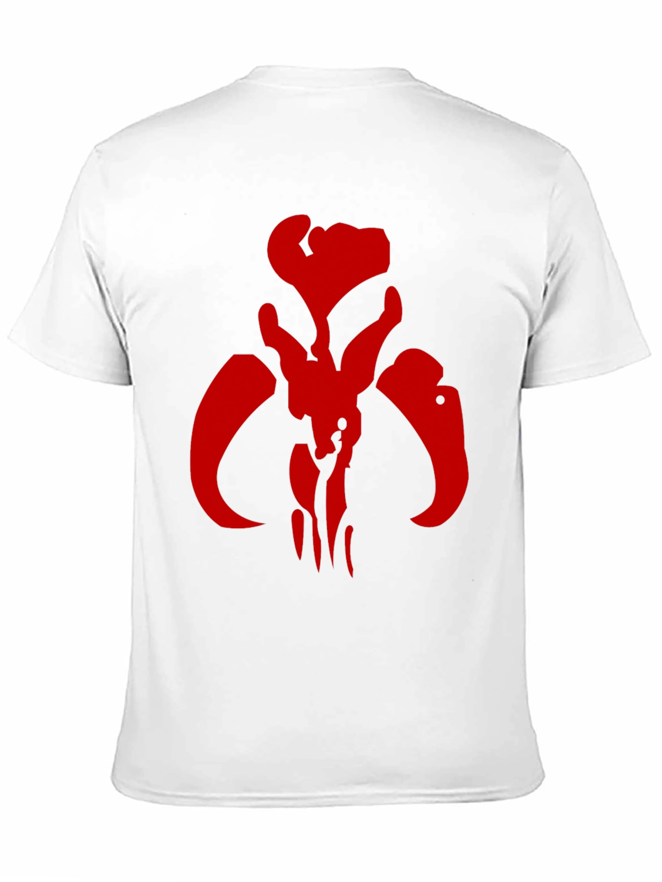 Red Mandalorian Symbol Black T-Shirt