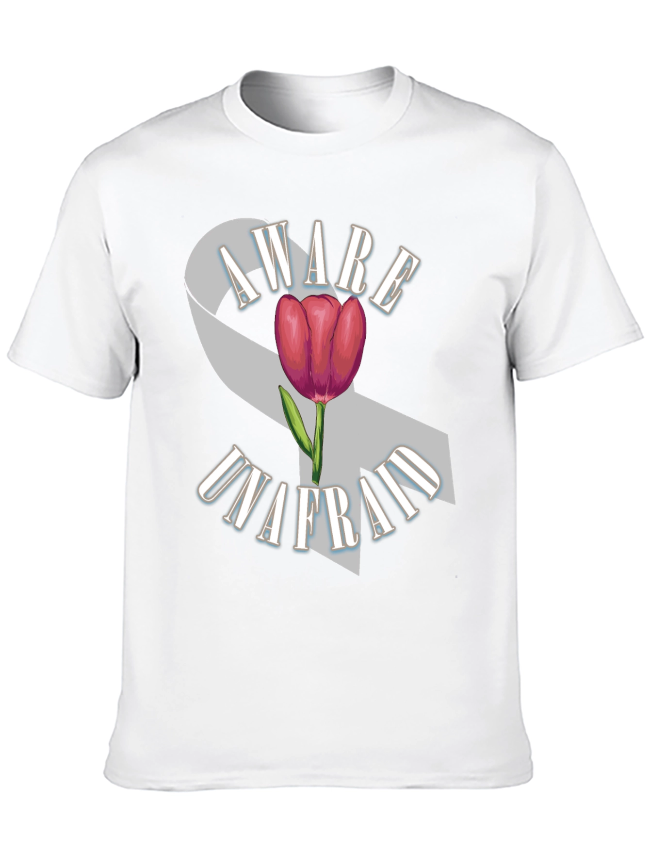 Aware Unafraid Ribbon & Tulip T-Shirt