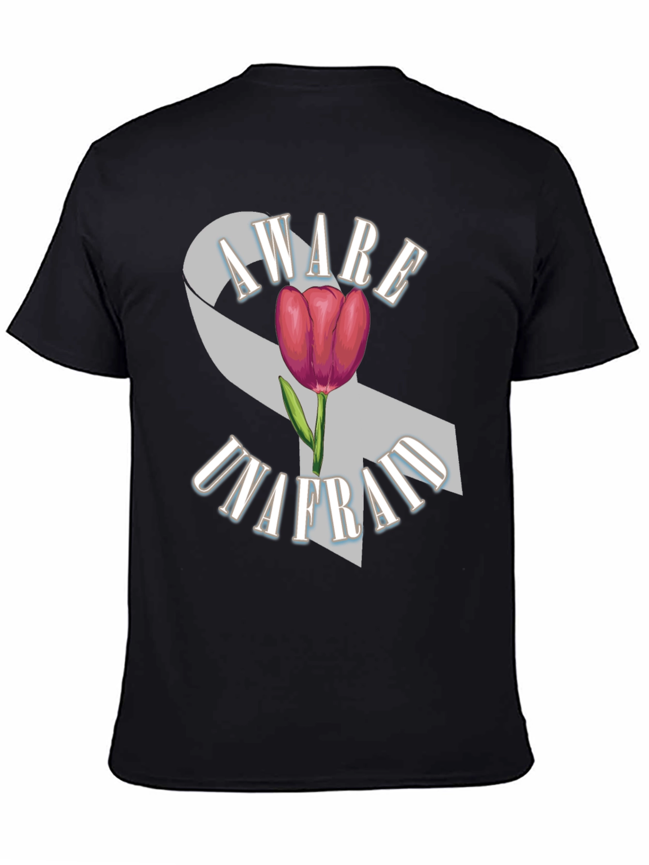 Aware Unafraid Ribbon & Tulip T-Shirt