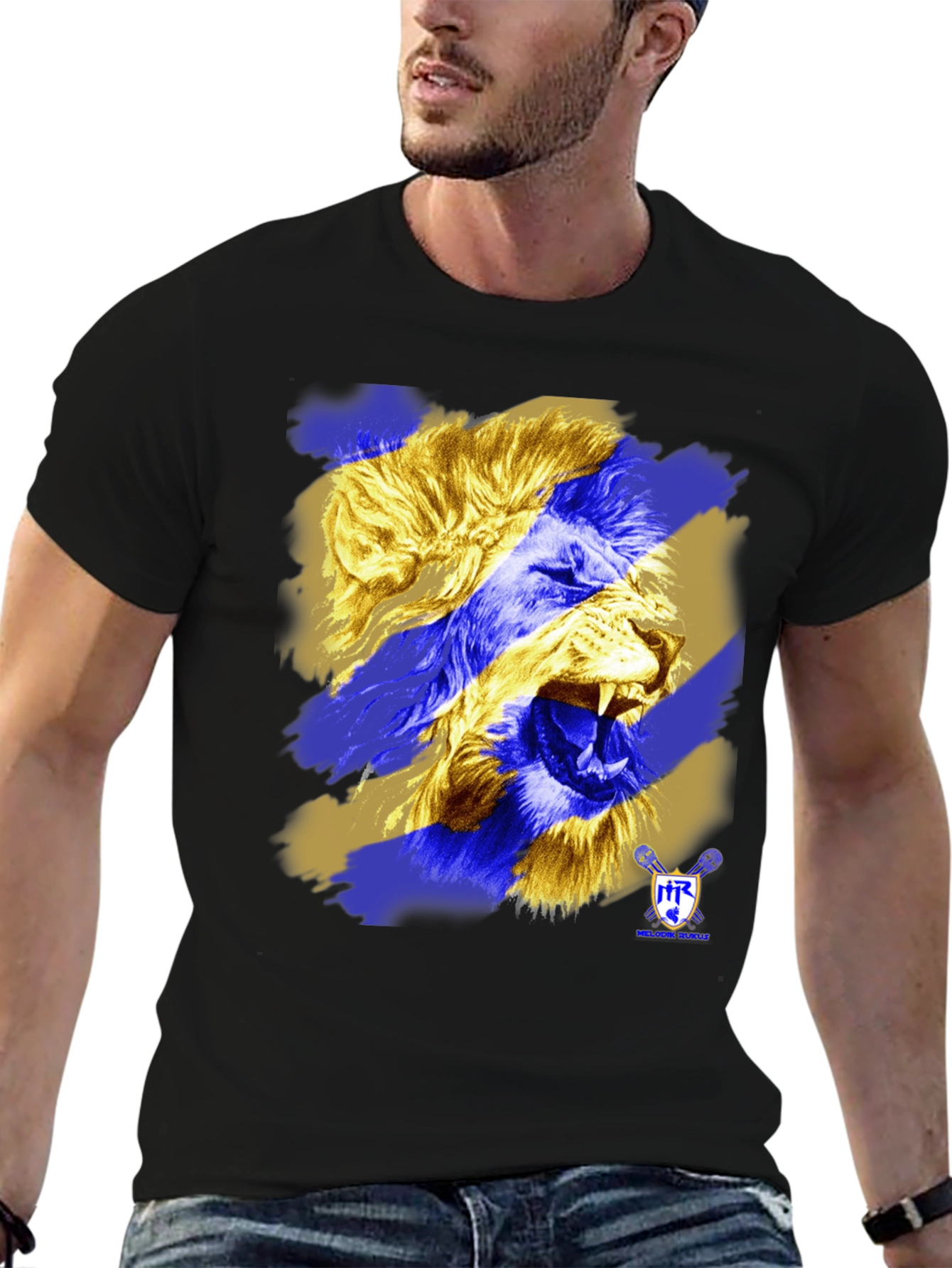Lion Graphic Print T-Shirt - Bold Design
