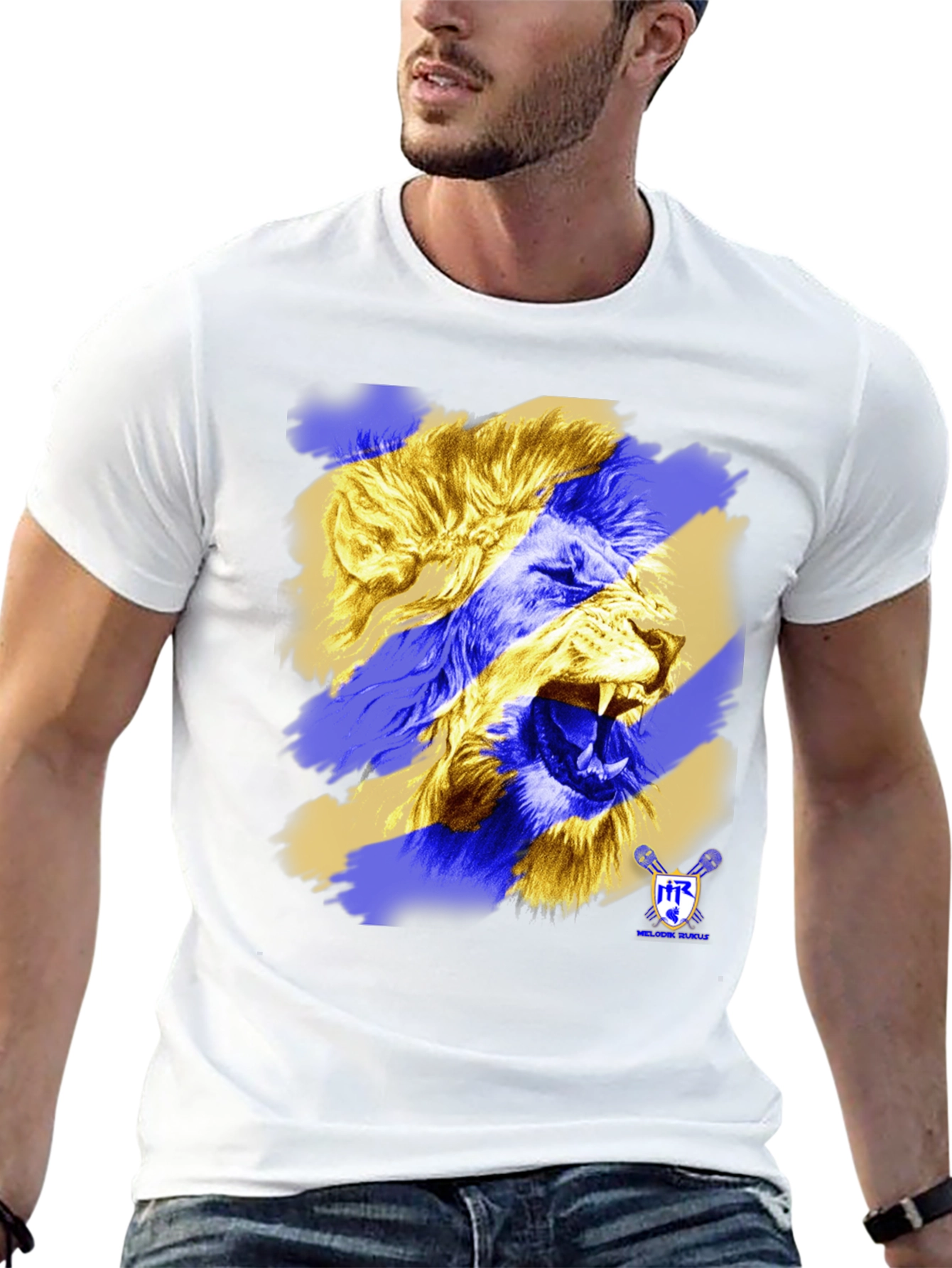 Lion Graphic Print T-Shirt - Bold Design