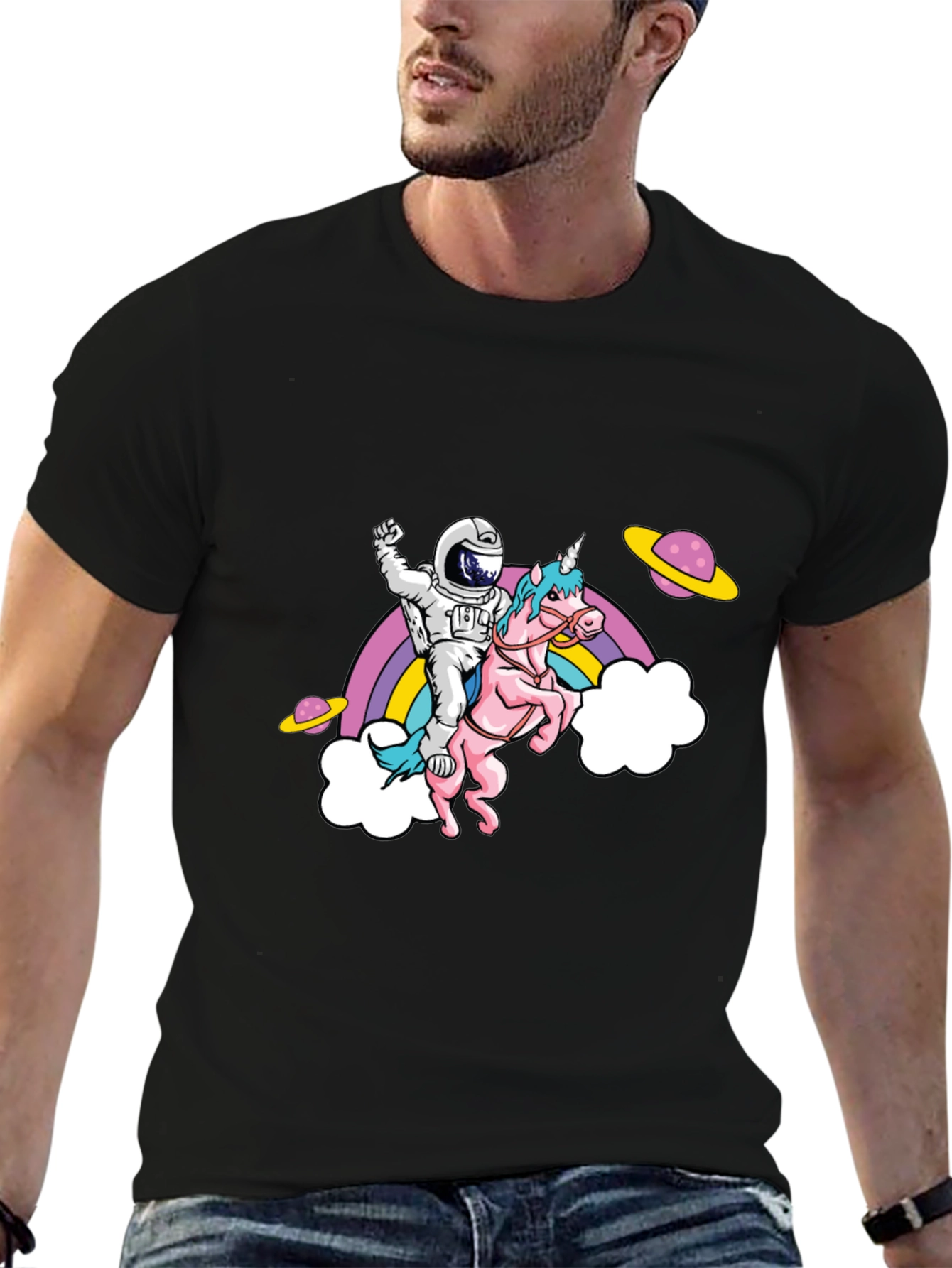 Astronaut Riding Unicorn T-Shirt