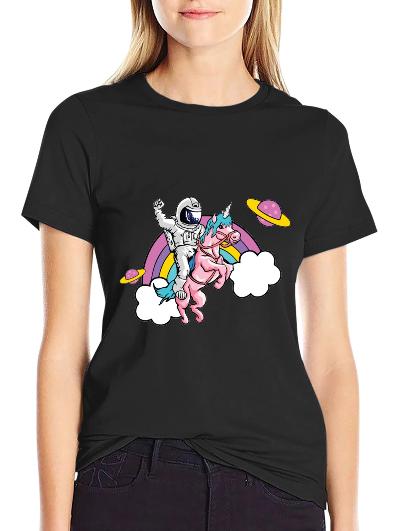 Astronaut Riding Unicorn T-Shirt