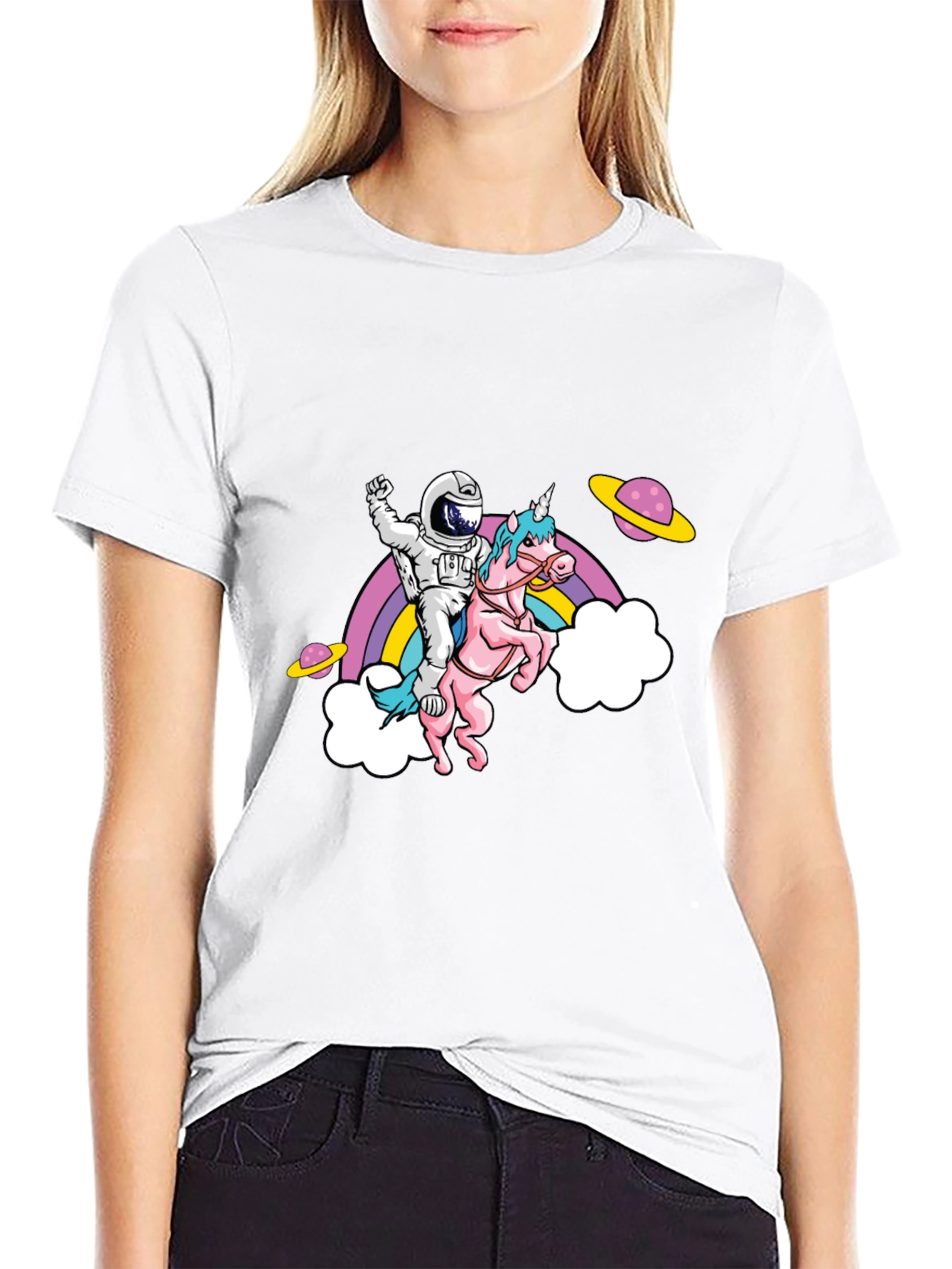 Astronaut Riding Unicorn T-Shirt