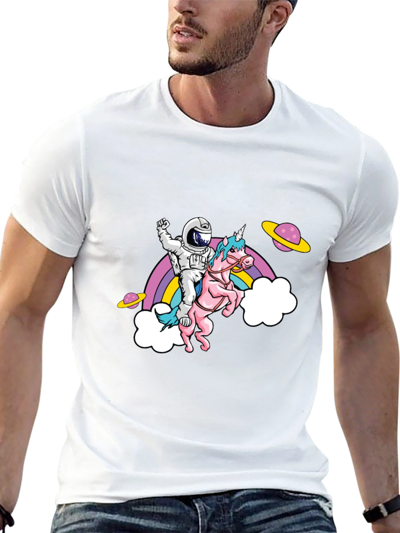 Astronaut Riding Unicorn T-Shirt