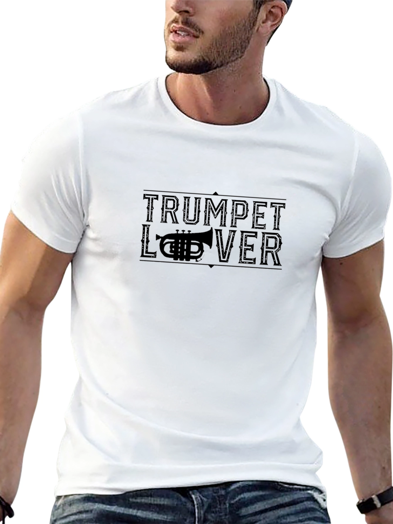 Trumpet Lover Black Graphic Tee