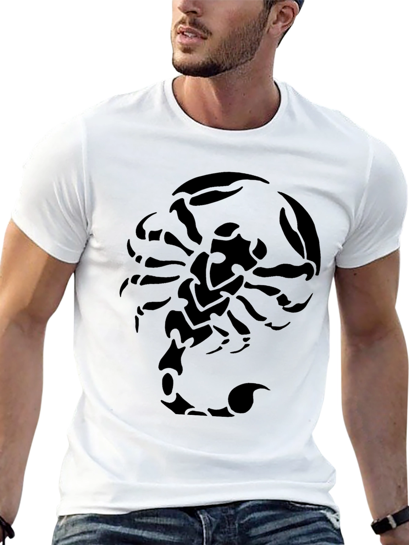 Scorpion Graphic Print Black T-Shirt