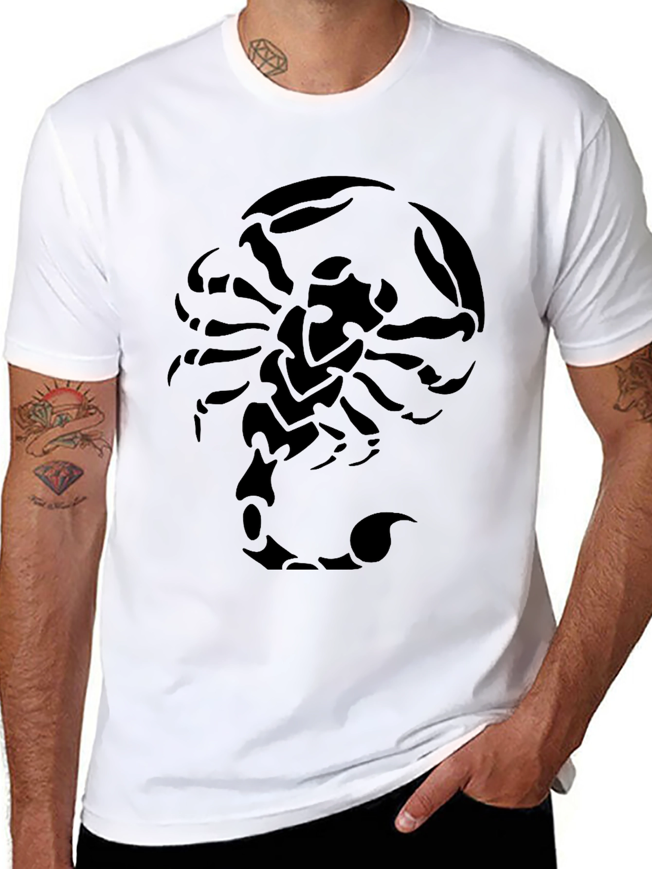 Scorpion Graphic Print Black T-Shirt