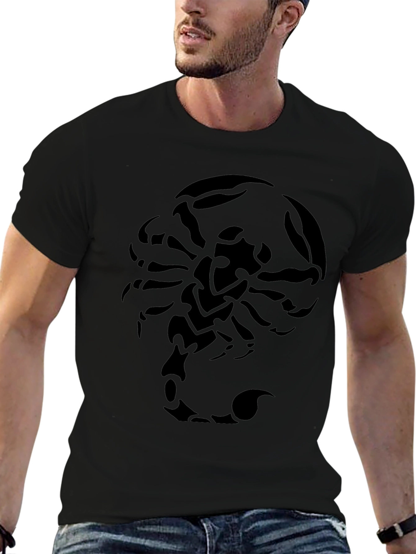 Scorpion Graphic Print Black T-Shirt
