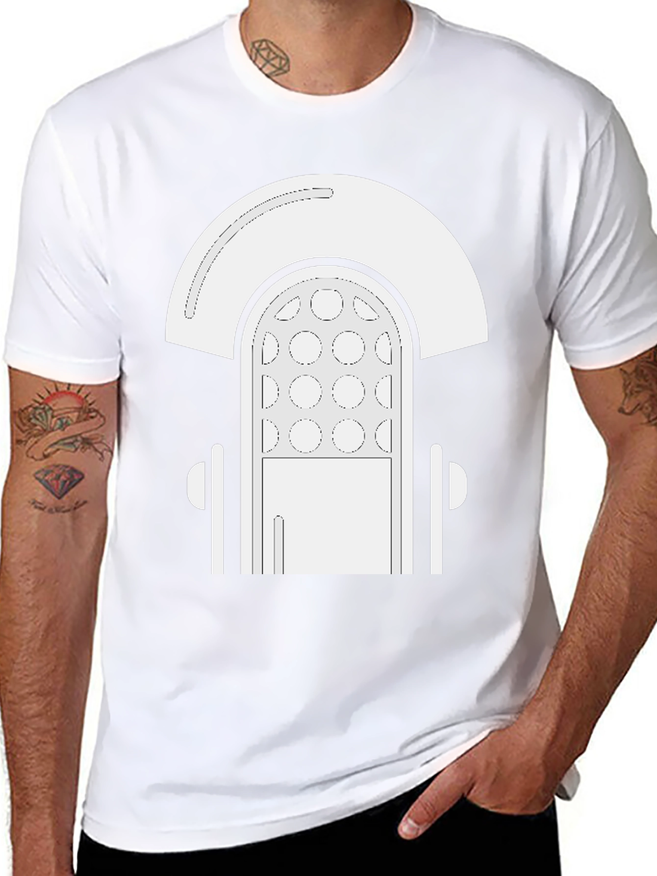 Retro Jukebox Graphic Tee - Black