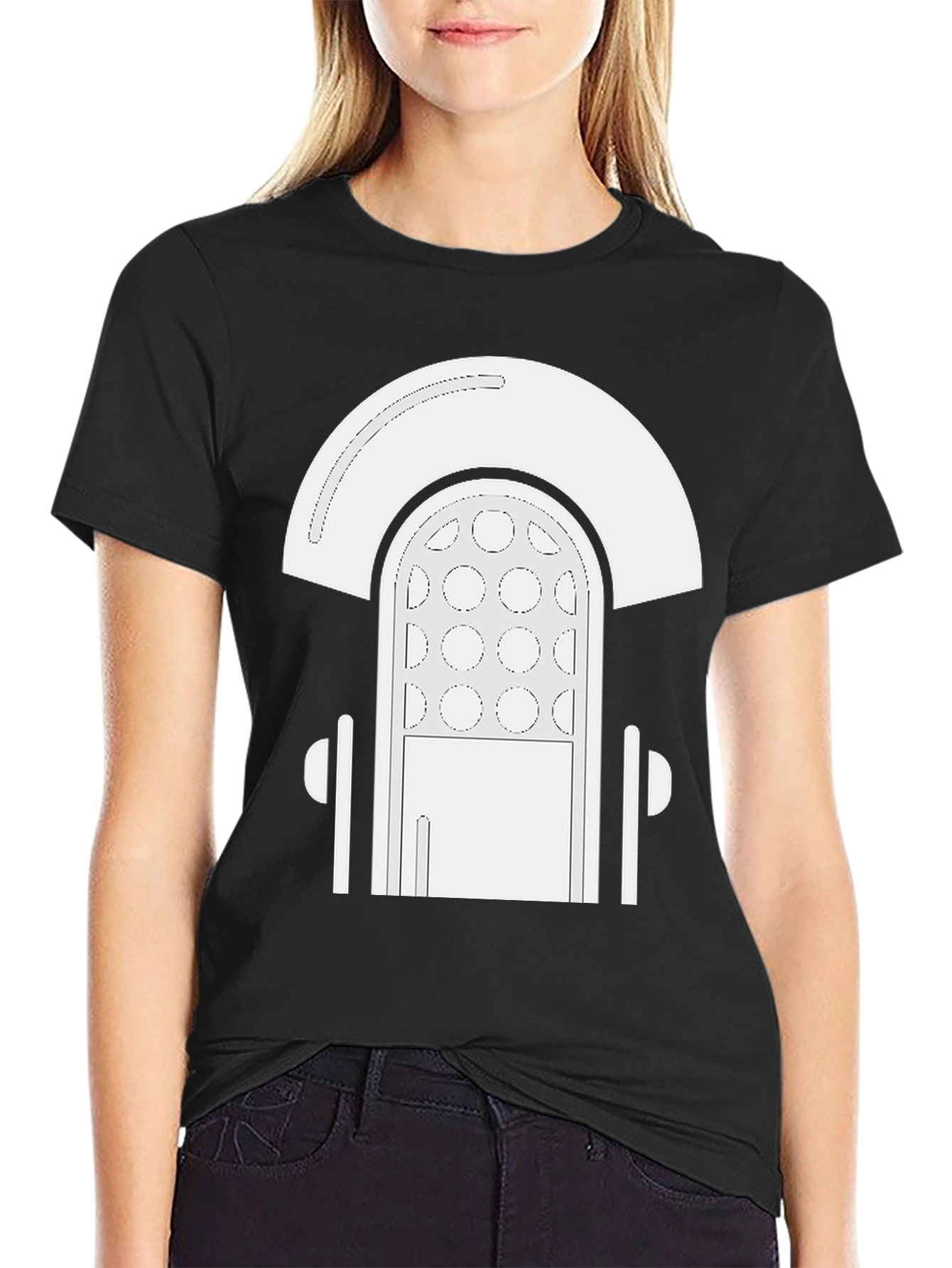 Retro Jukebox Graphic Tee - Black