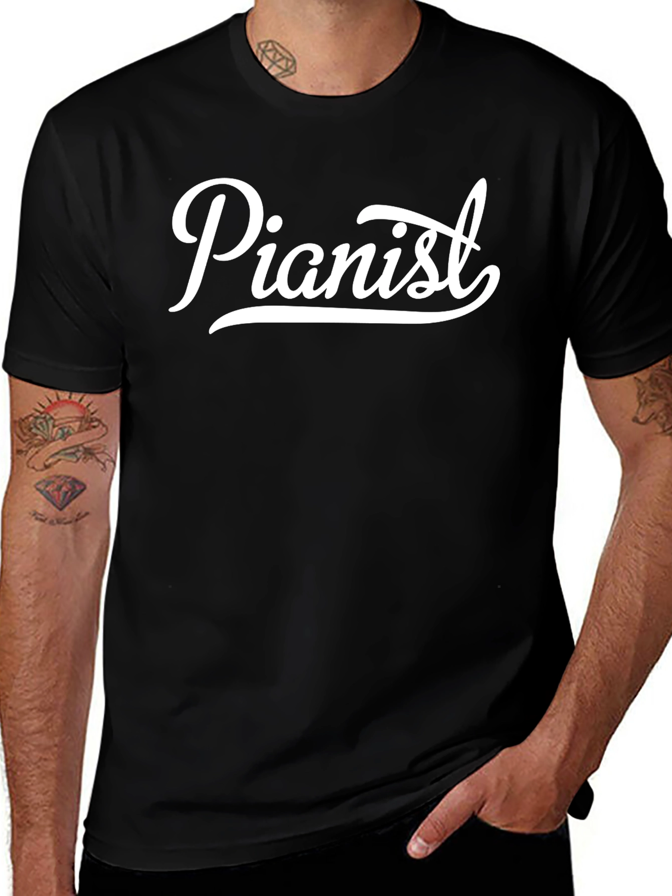 Pianist Graphic T-Shirt - Classic Black Tee
