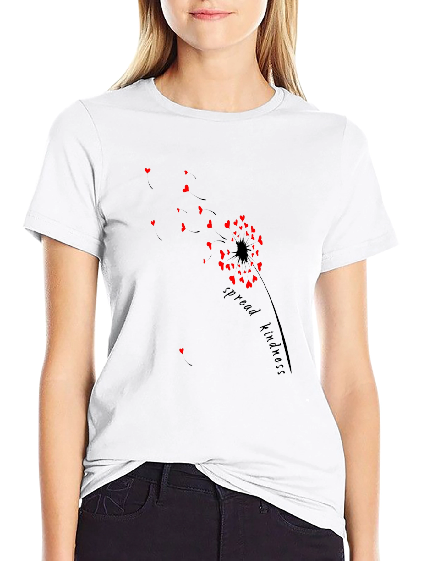 Spread Kindness T-Shirt - Heart Dandelion
