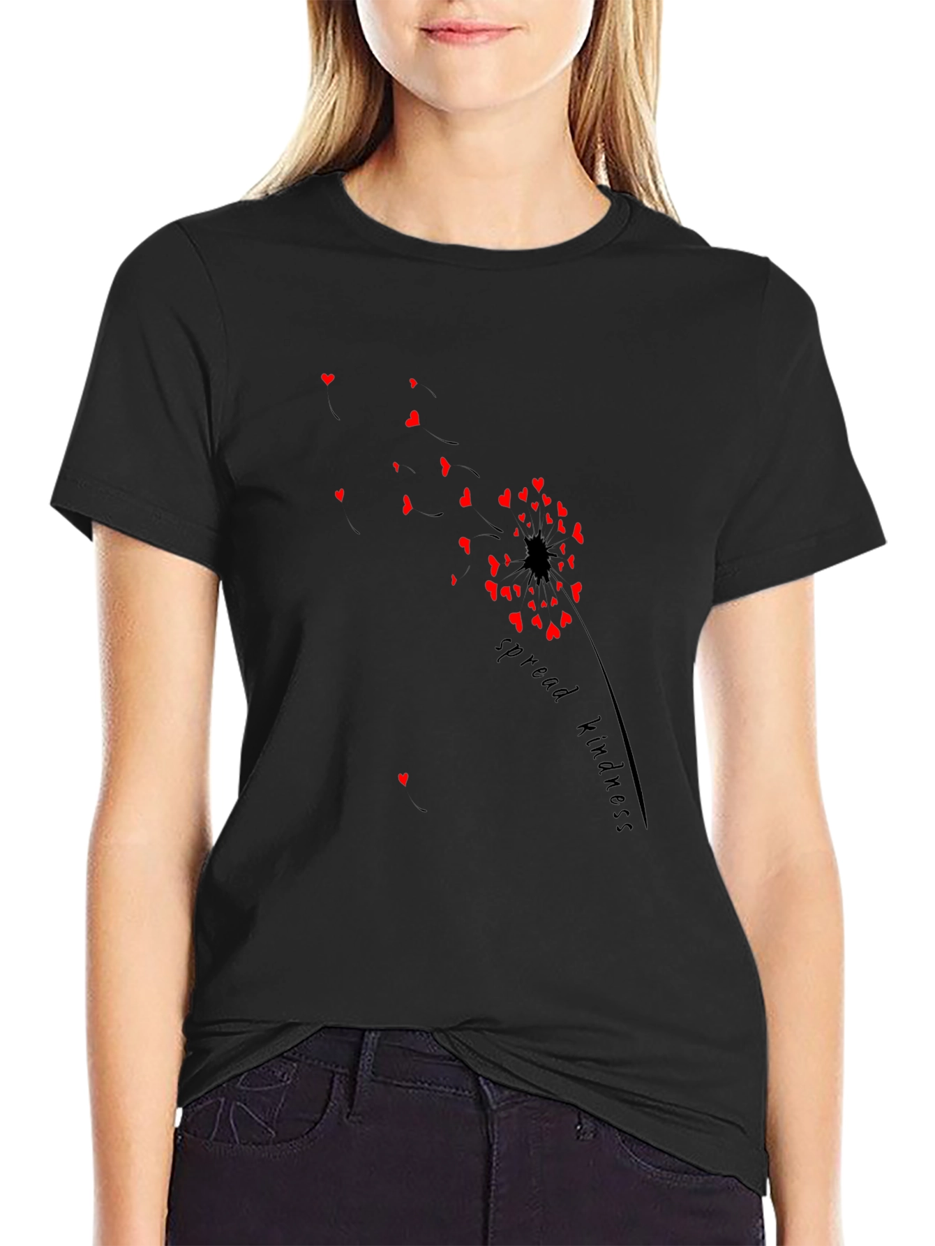 Spread Kindness T-Shirt - Heart Dandelion