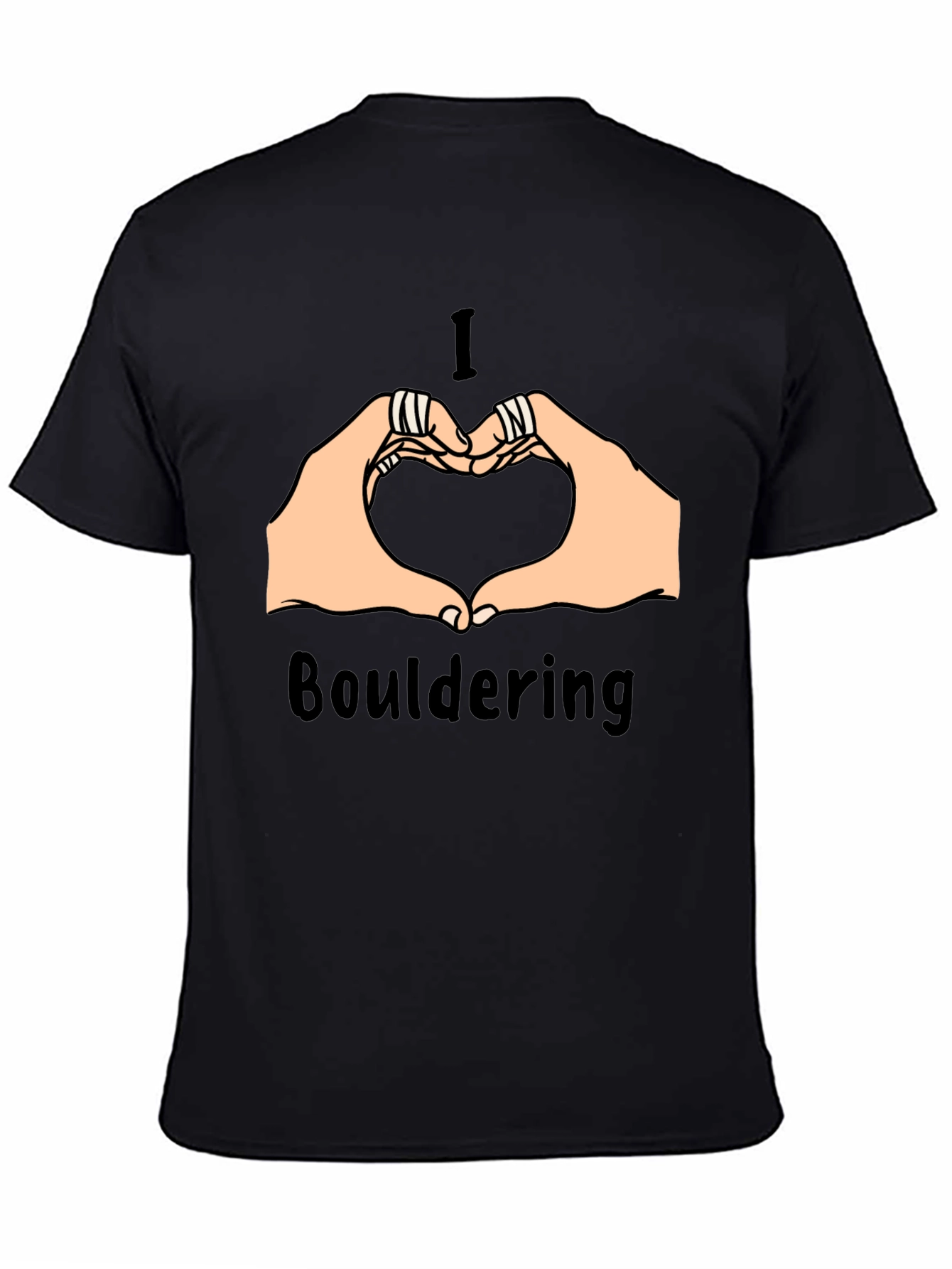 I Love Bouldering Heart Hands Graphic Tee