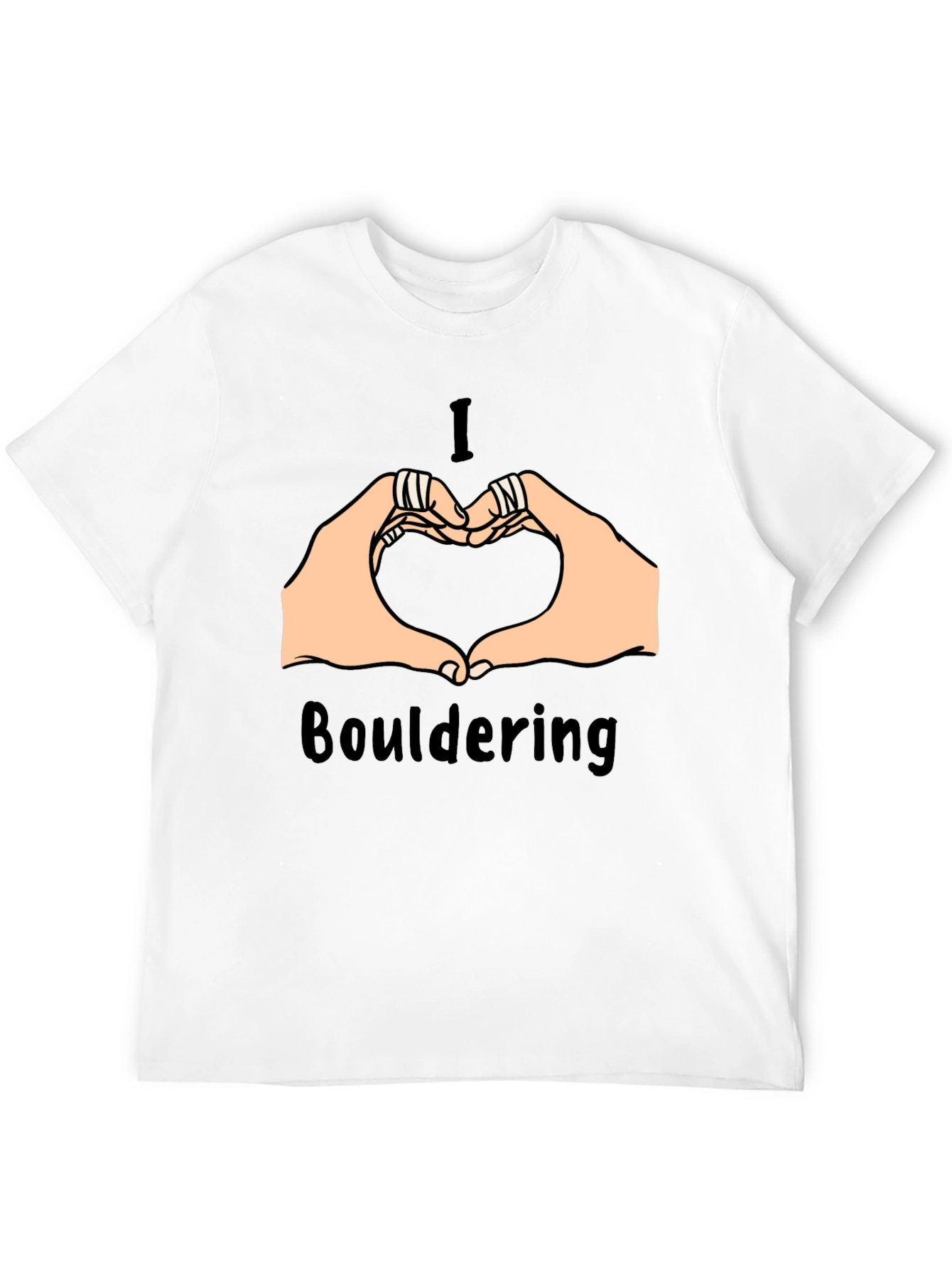 I Love Bouldering Heart Hands Graphic Tee