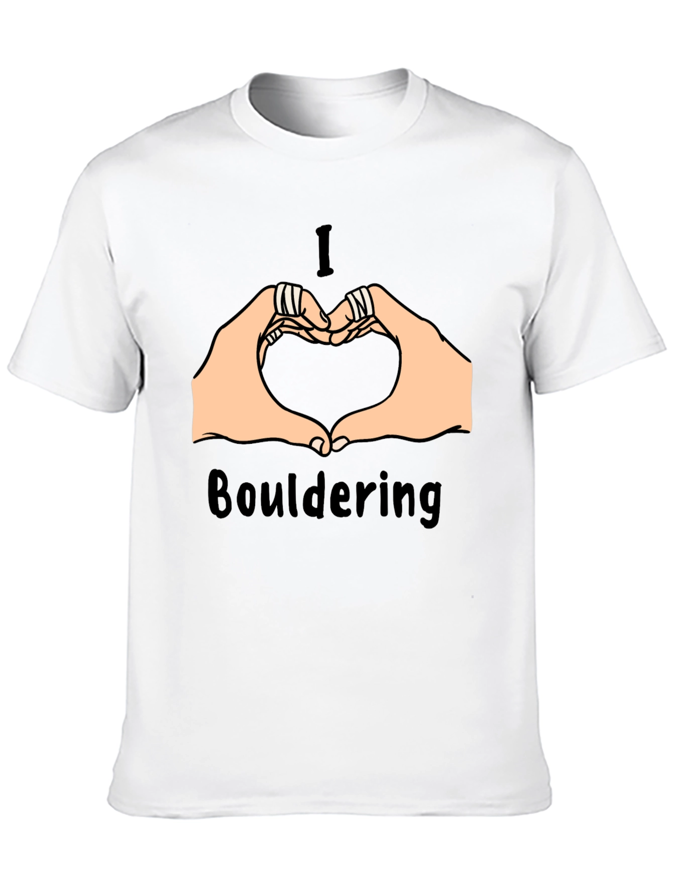 I Love Bouldering Heart Hands Graphic Tee