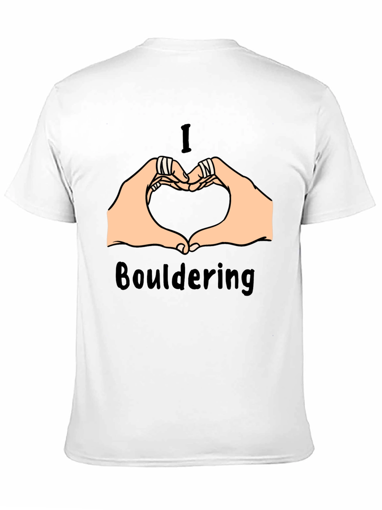 I Love Bouldering Heart Hands Graphic Tee