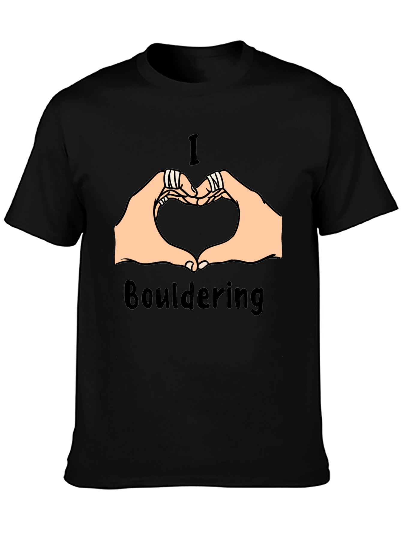 I Love Bouldering Heart Hands Graphic Tee