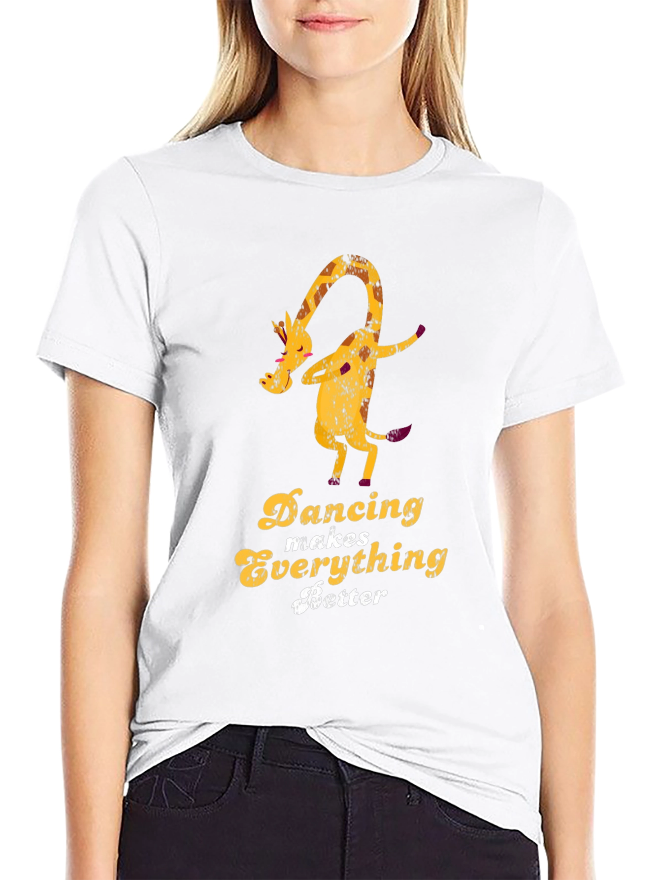 Dancing Giraffe Tee - Makes Everything Better Shirt