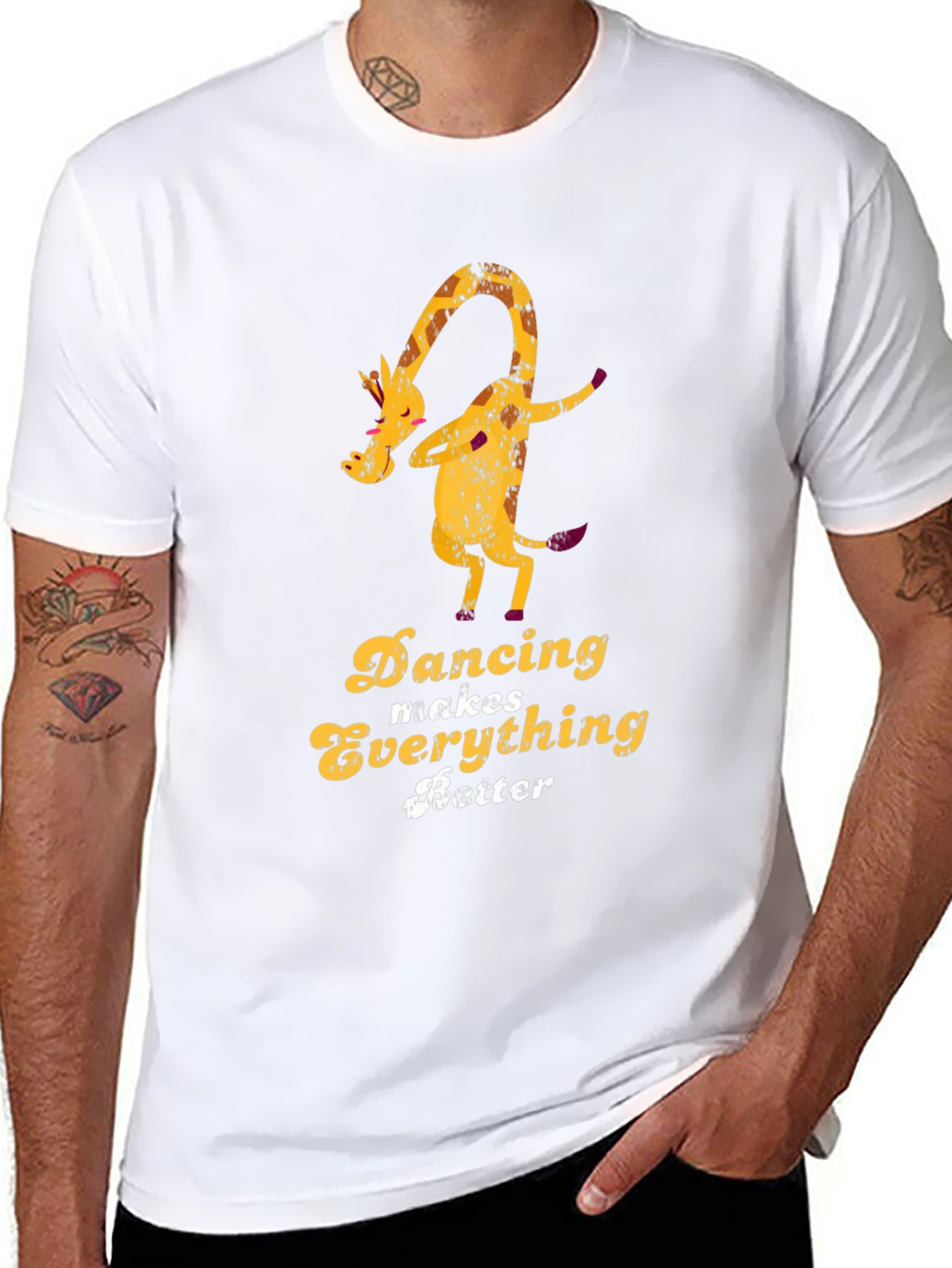 Dancing Giraffe Tee - Makes Everything Better Shirt