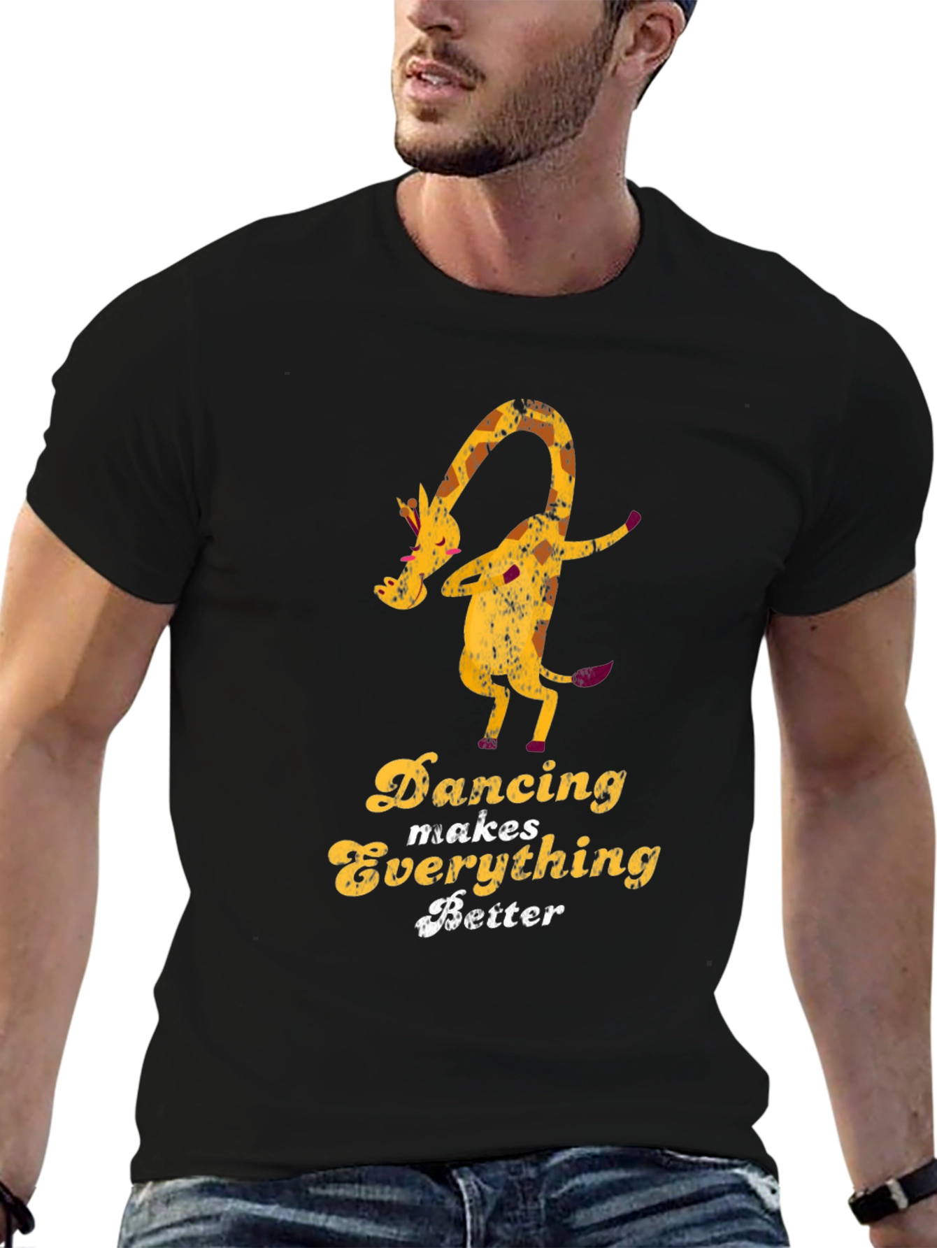 Dancing Giraffe Tee - Makes Everything Better Shirt