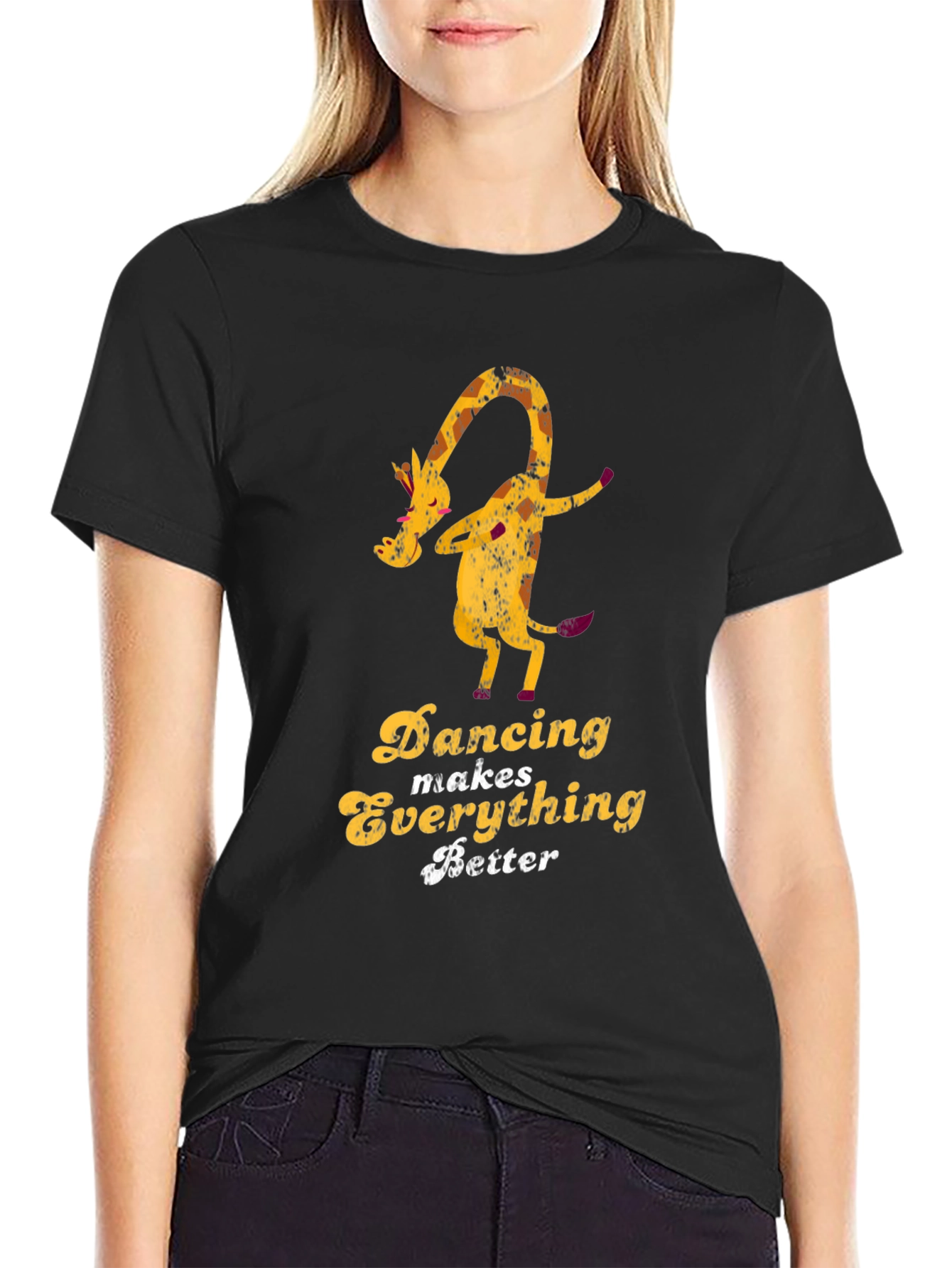 Dancing Giraffe Tee - Makes Everything Better Shirt