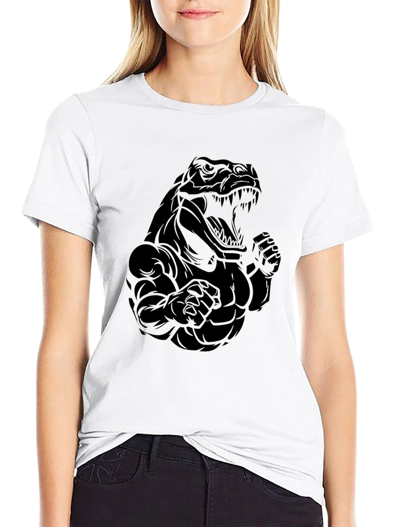 Black Dinosaur Gym T-Shirt