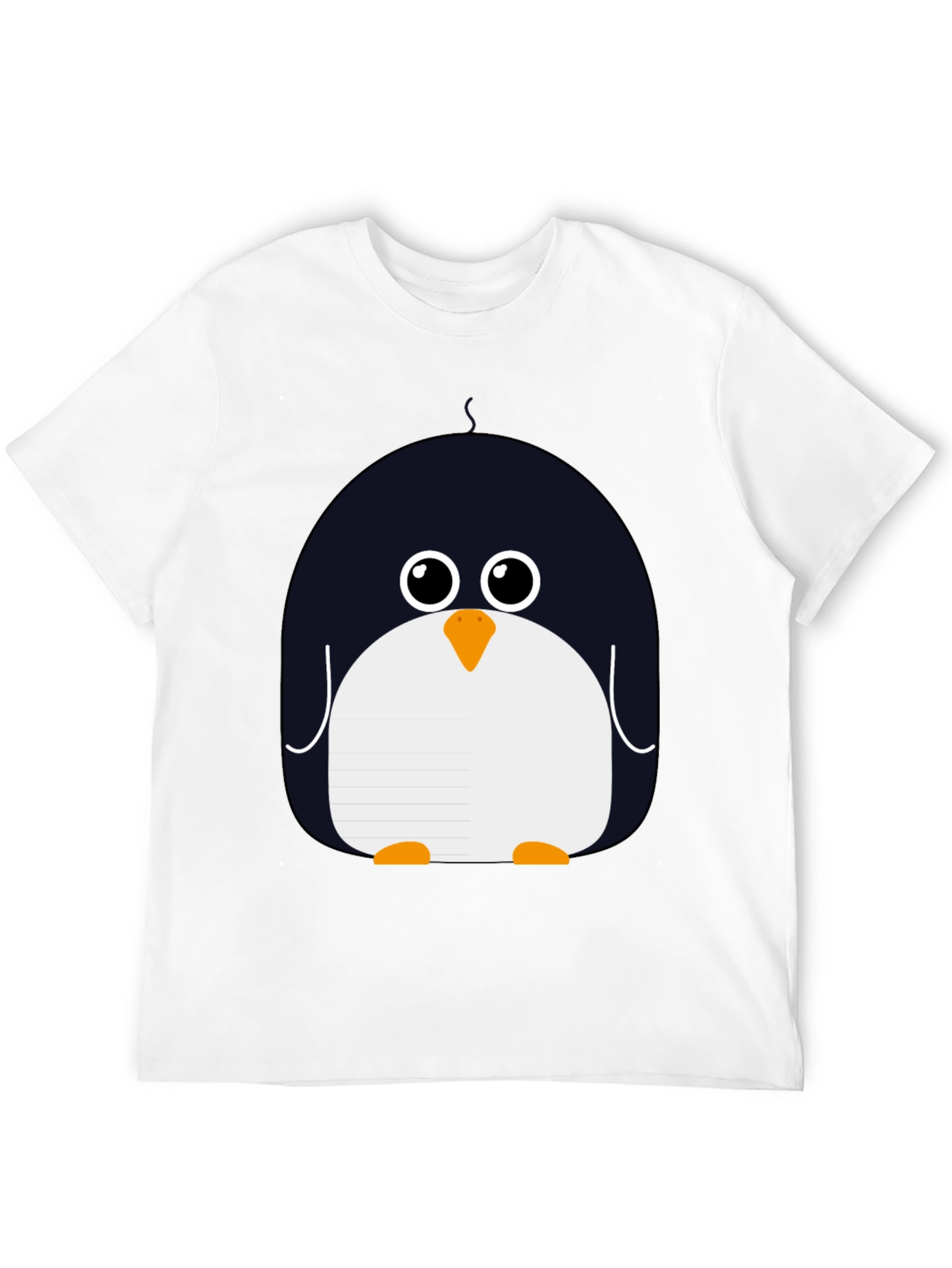 Cute Penguin Graphic Black T-Shirt