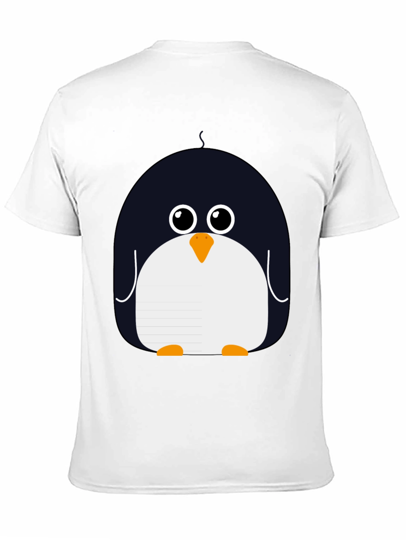 Cute Penguin Graphic Black T-Shirt