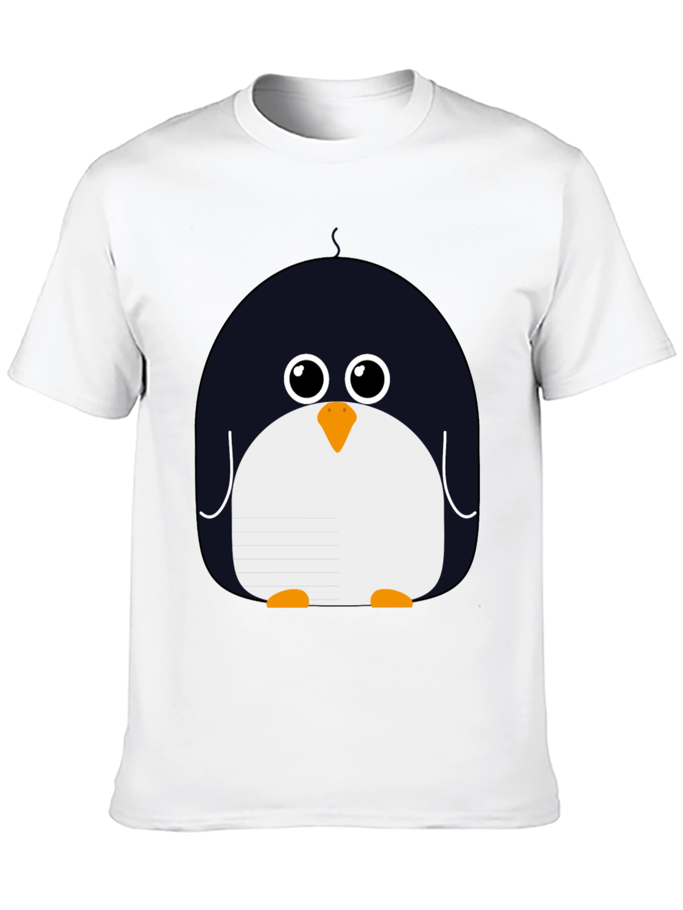 Cute Penguin Graphic Black T-Shirt