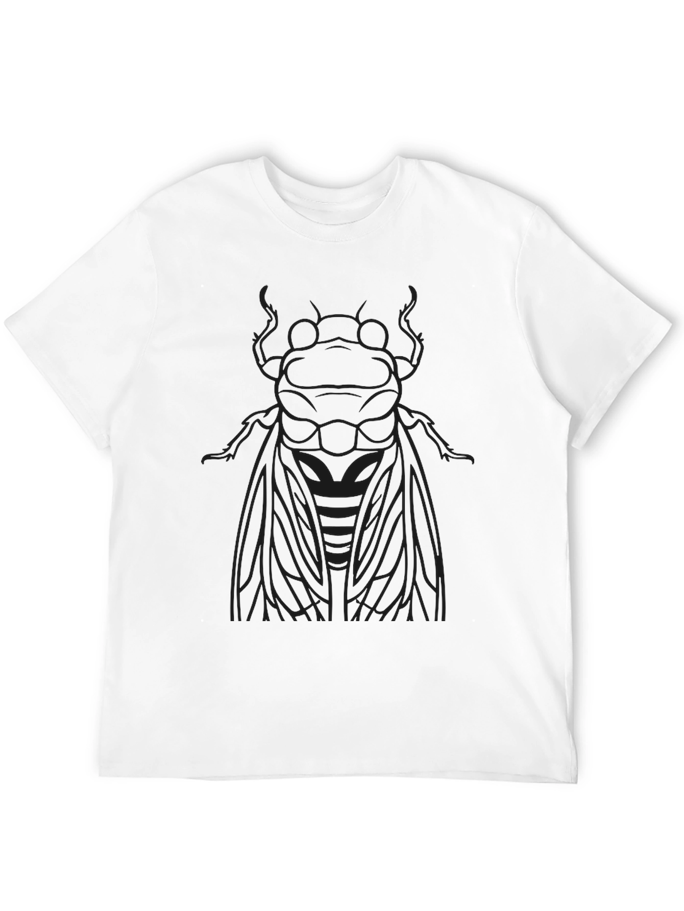 Black T-Shirt with Insect Design